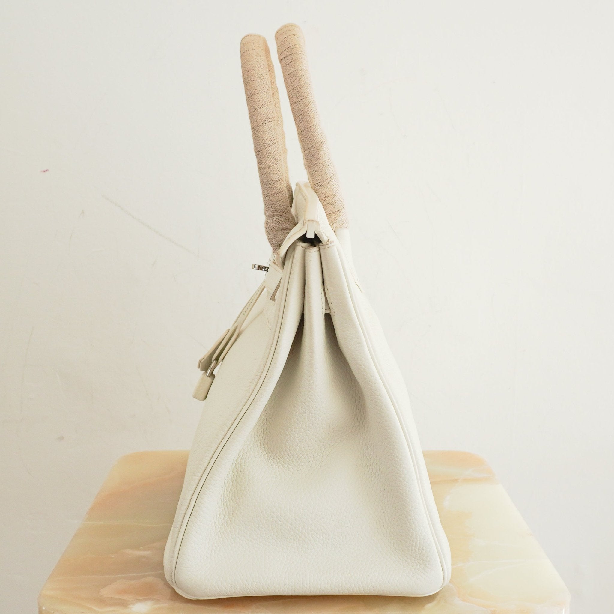 Hermès White Birkin 35 Togo Leather Palladium Hardware | Authentic Preloved - Reloved Again