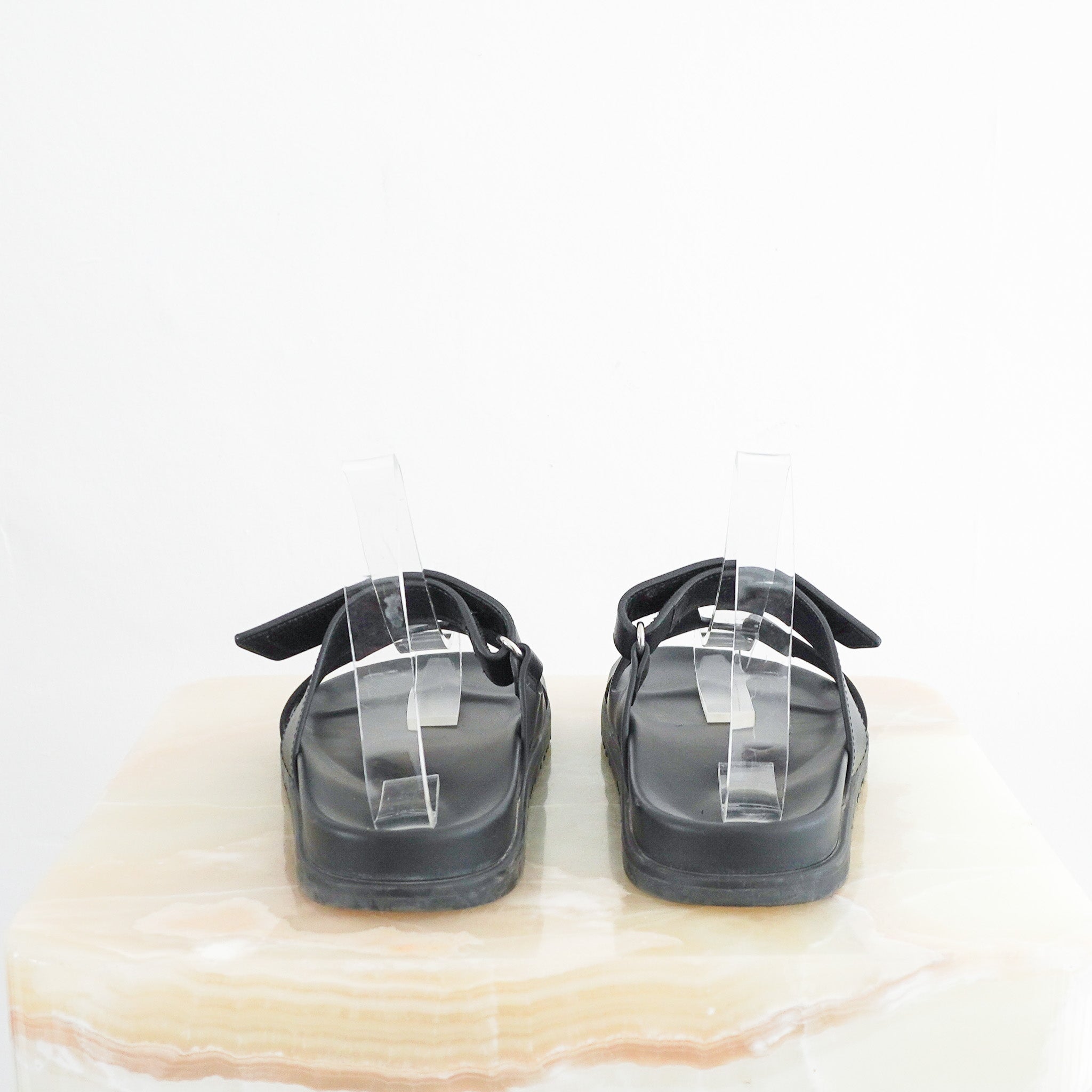 Hermes Chypre Sandals in Black RRP £790 | Authentic Preloved - Reloved Again