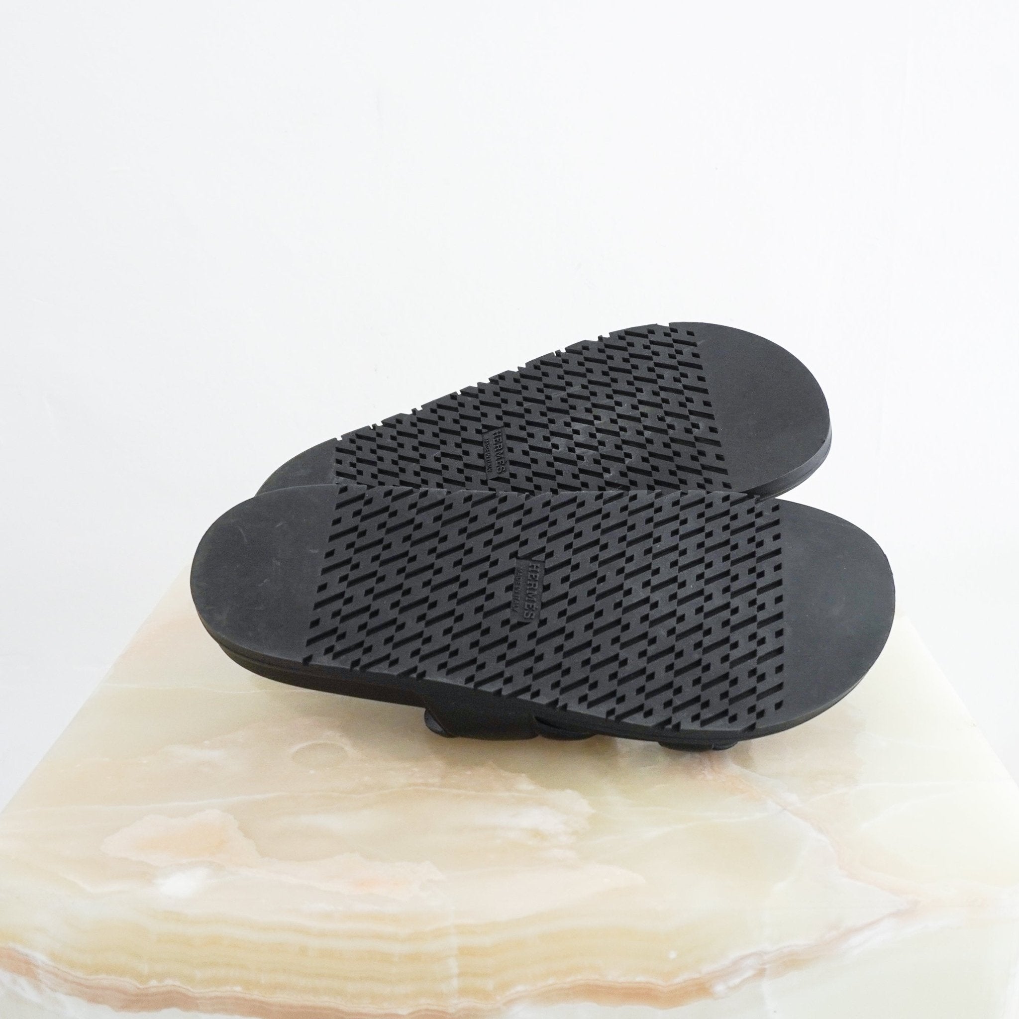 CURRENT SEASON Hermès Extra Sandals in Black RRP £790 | Authentic Preloved - Reloved Again