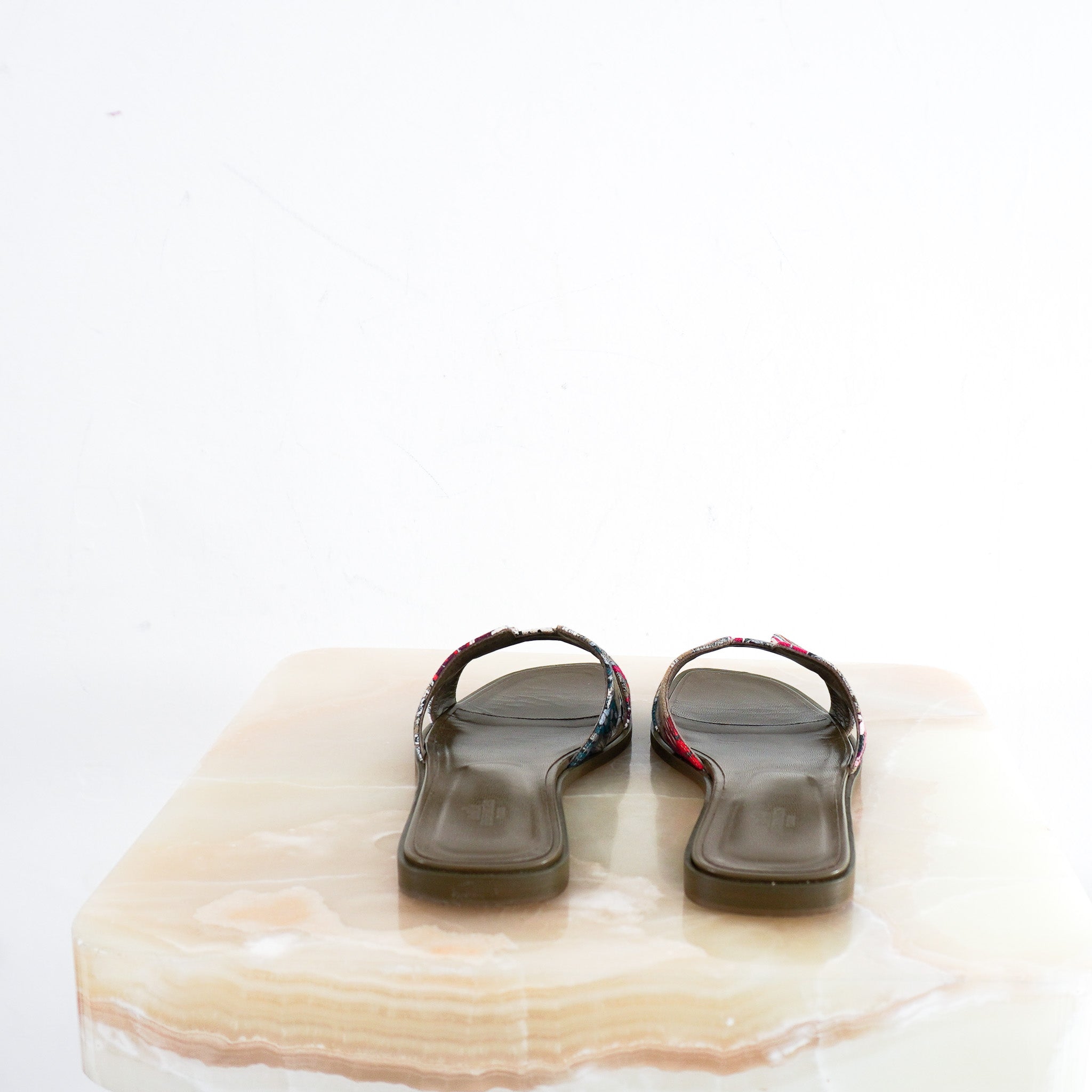 Hermes Fantaisie Botanique Oran Sandals RRP £610 | Authentic Preloved - Reloved Again