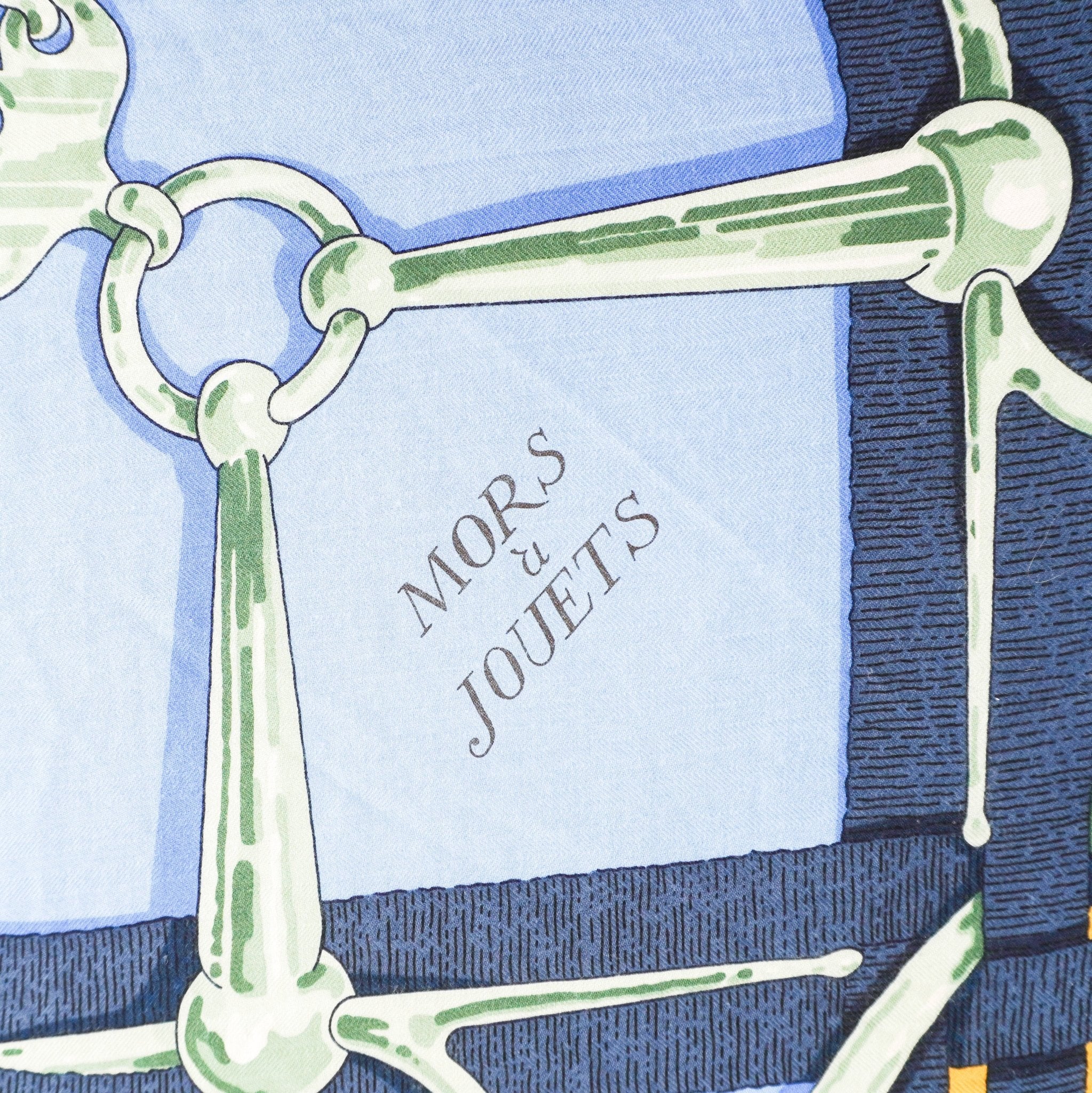 Hermes Mors a Jouets Blue Wool Shawl £1200 | Authentic Preloved FINAL SALE - Reloved Again