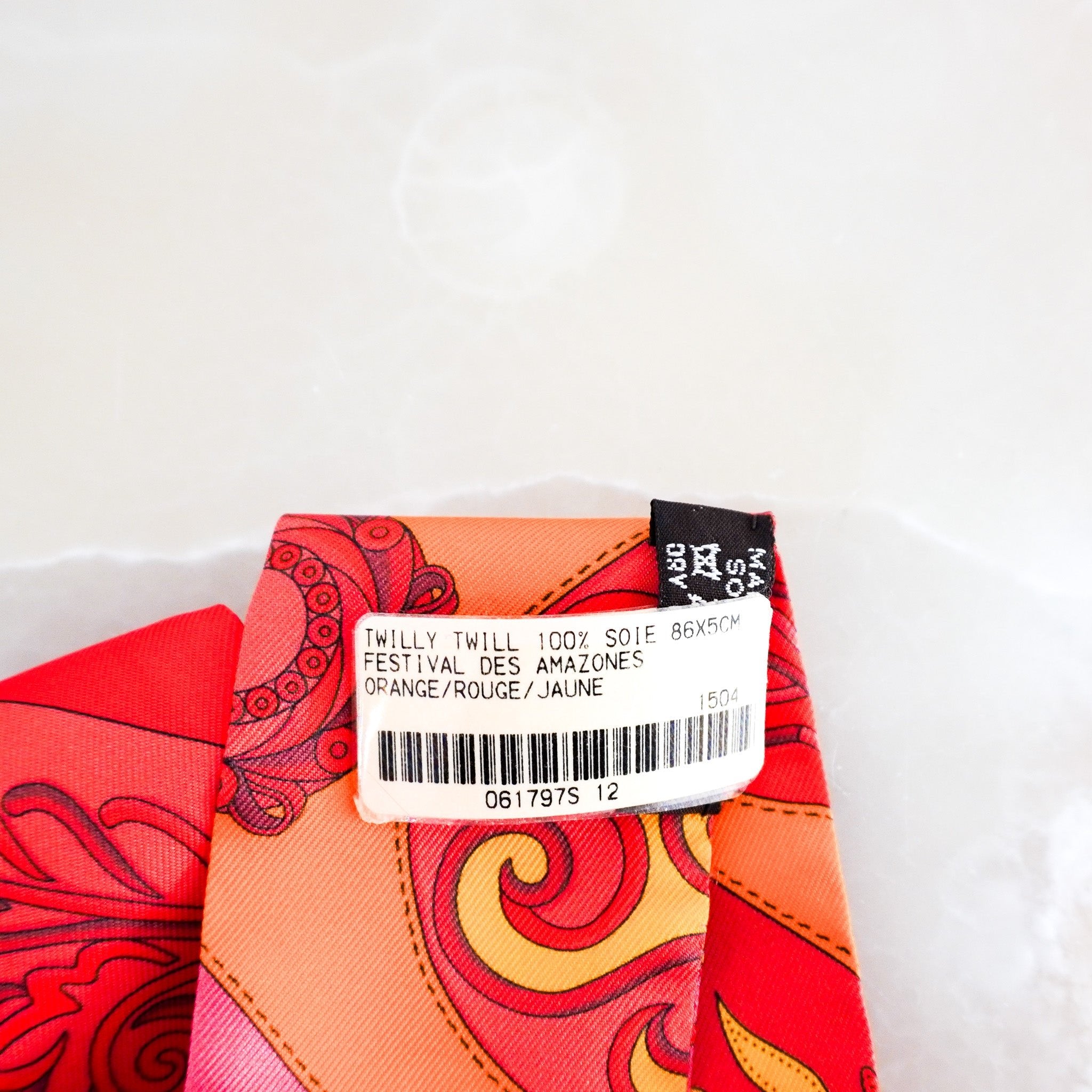 Hermes Silk Twilly Scarf Orange RRP £192 | Authentic Preloved - Reloved Again