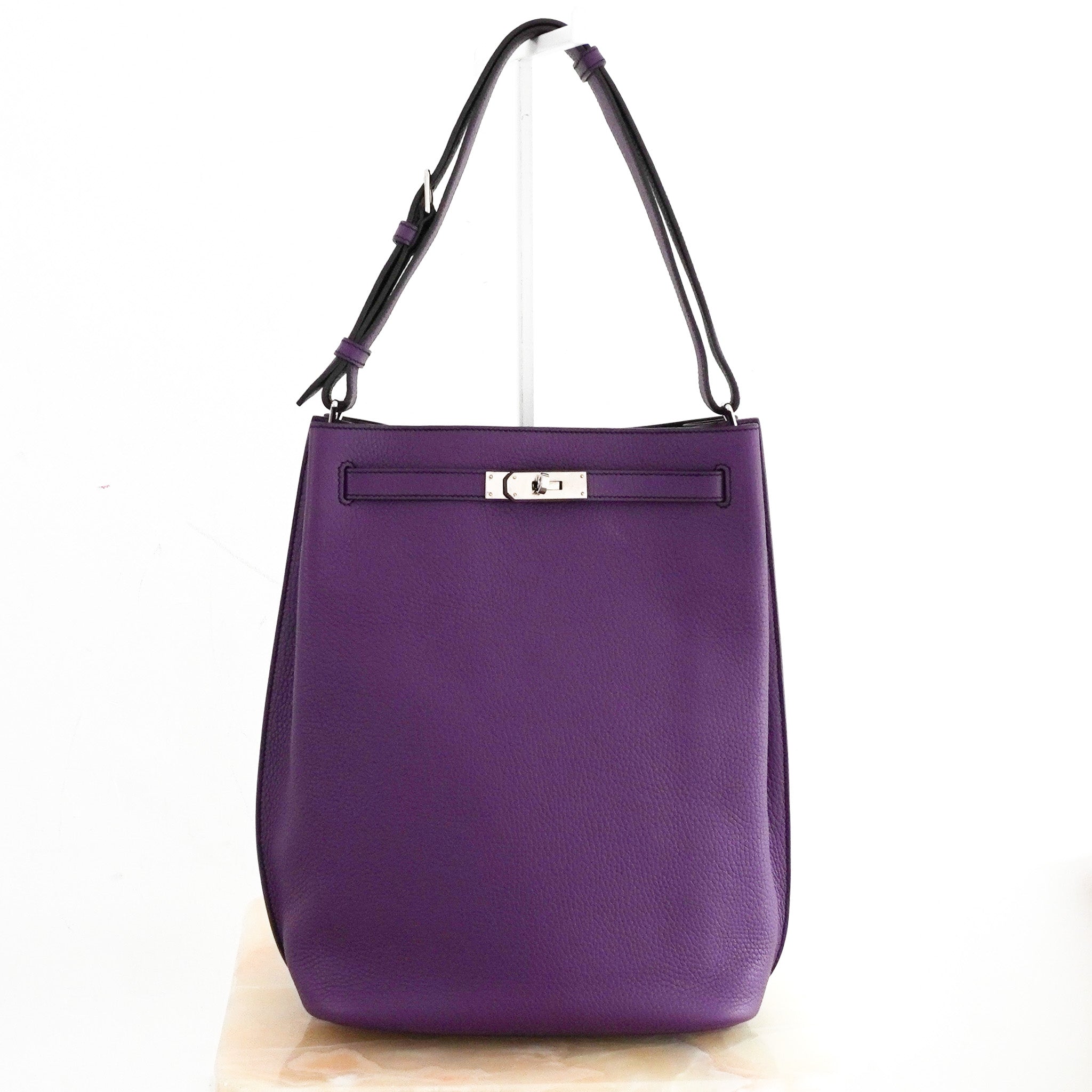 Hermès So Kelly 28 Togo Ultra Violet Verso | Authentic Preloved - Reloved Again