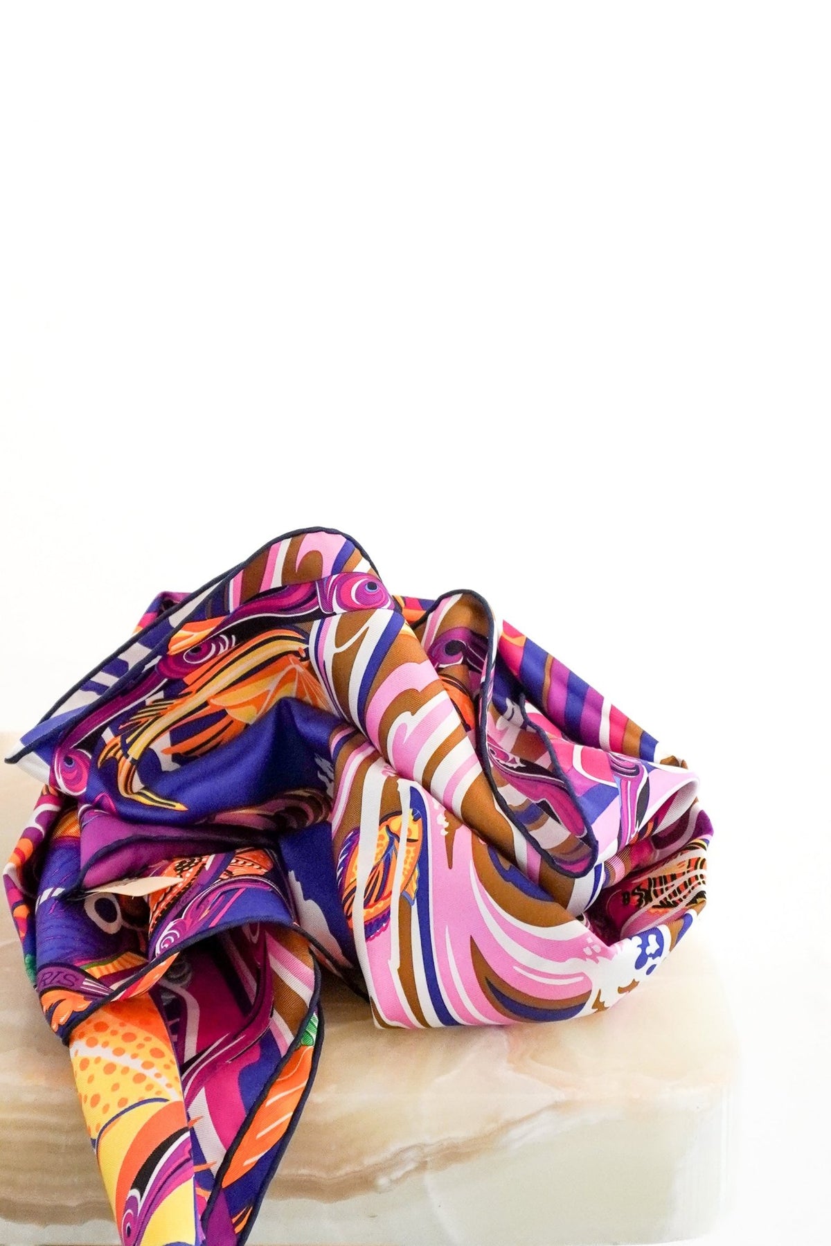 Hermes La Mer au ciel violet Carré scarf RRP £520| FINAL SALE Authentic Preloved - Reloved Again