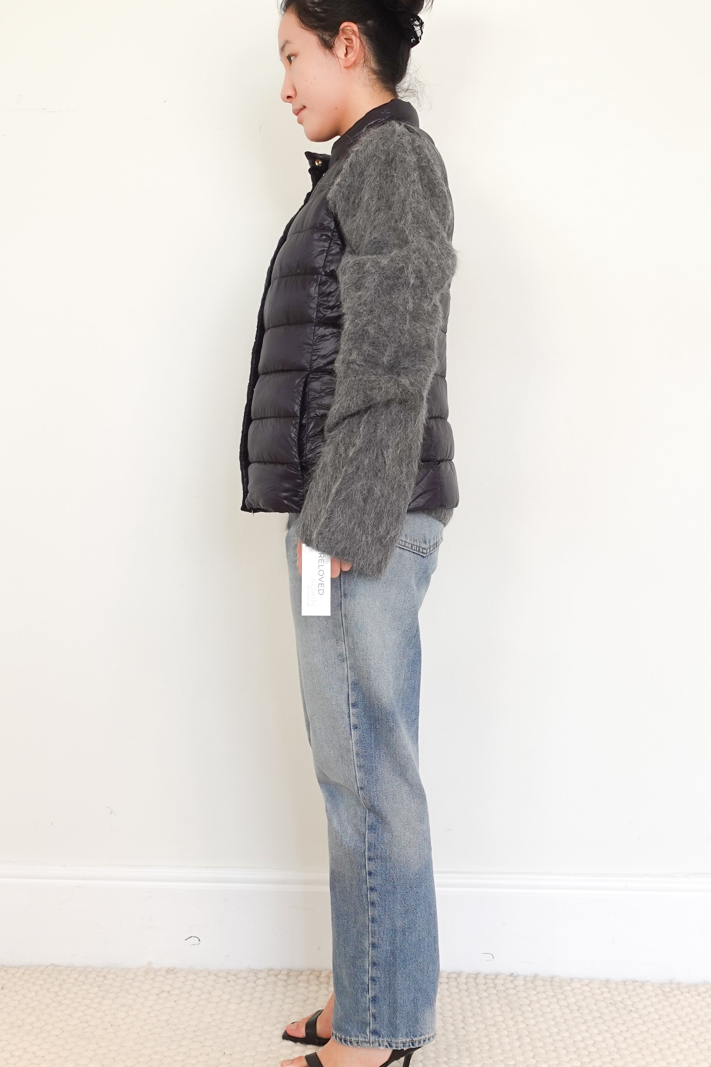 Herno-Navy-Bodywarmer-Gilet-Jacket-side-picture-Chelsea-London