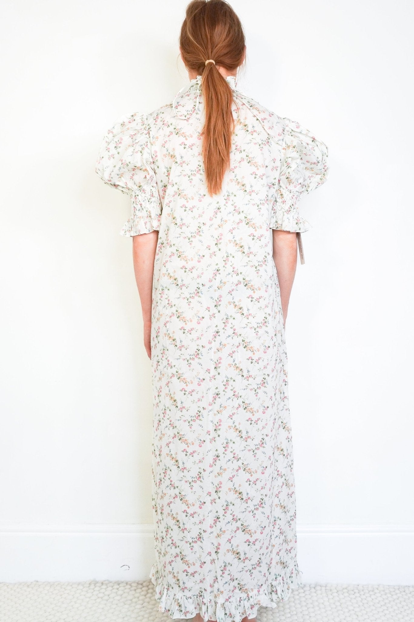 Horror Vacui White & Pink Floral Cotton Dress (RRP £800) | Authentic & Preloved - Reloved Again