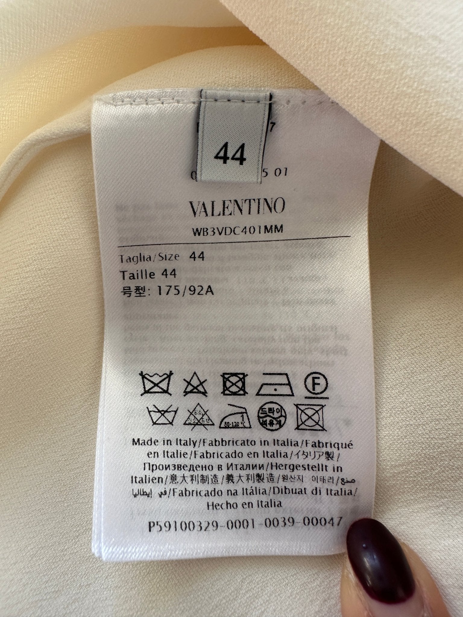 Valentino Cream Silk Cape Dress RRP £2200 | Authentic Preloved - Reloved Again