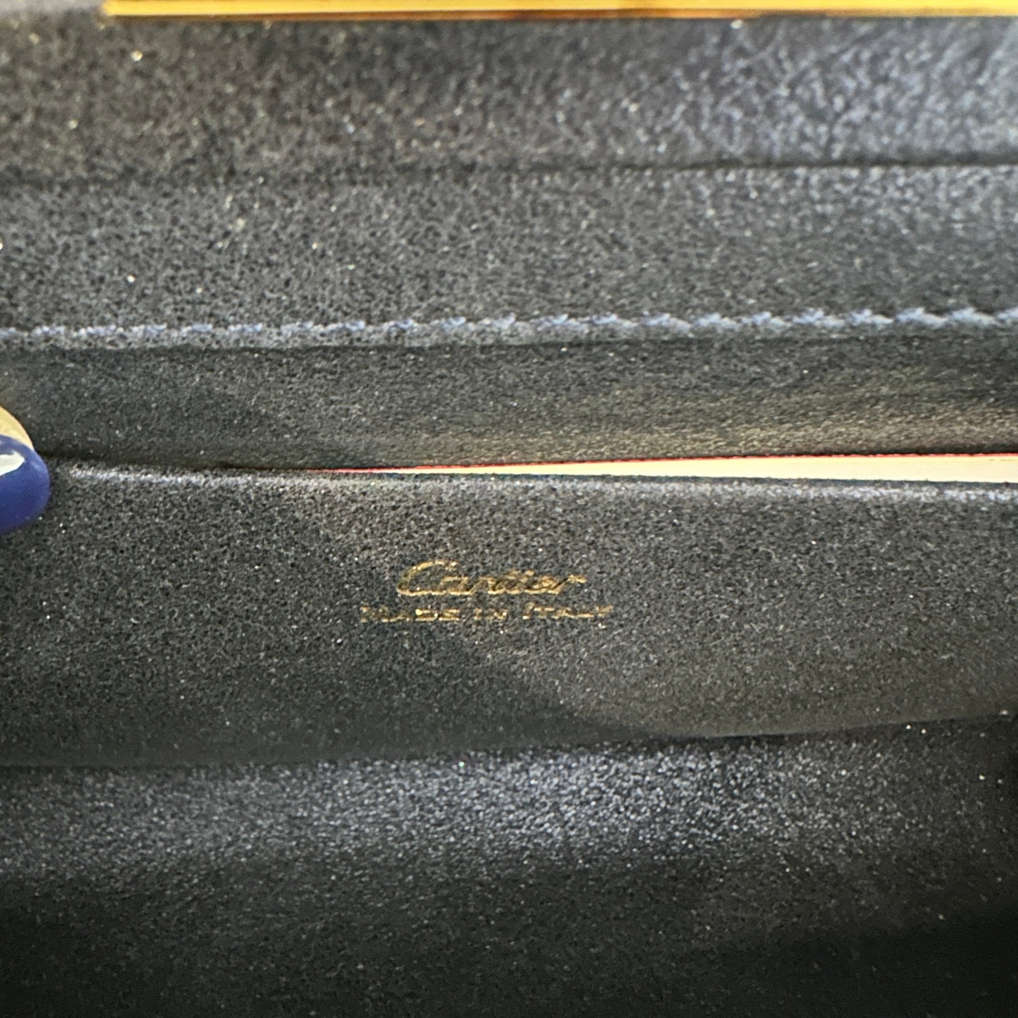 Cartier Navy Panthere De Cartier Leather Clutch RRP £2200 | Authentic Preloved - Reloved Again