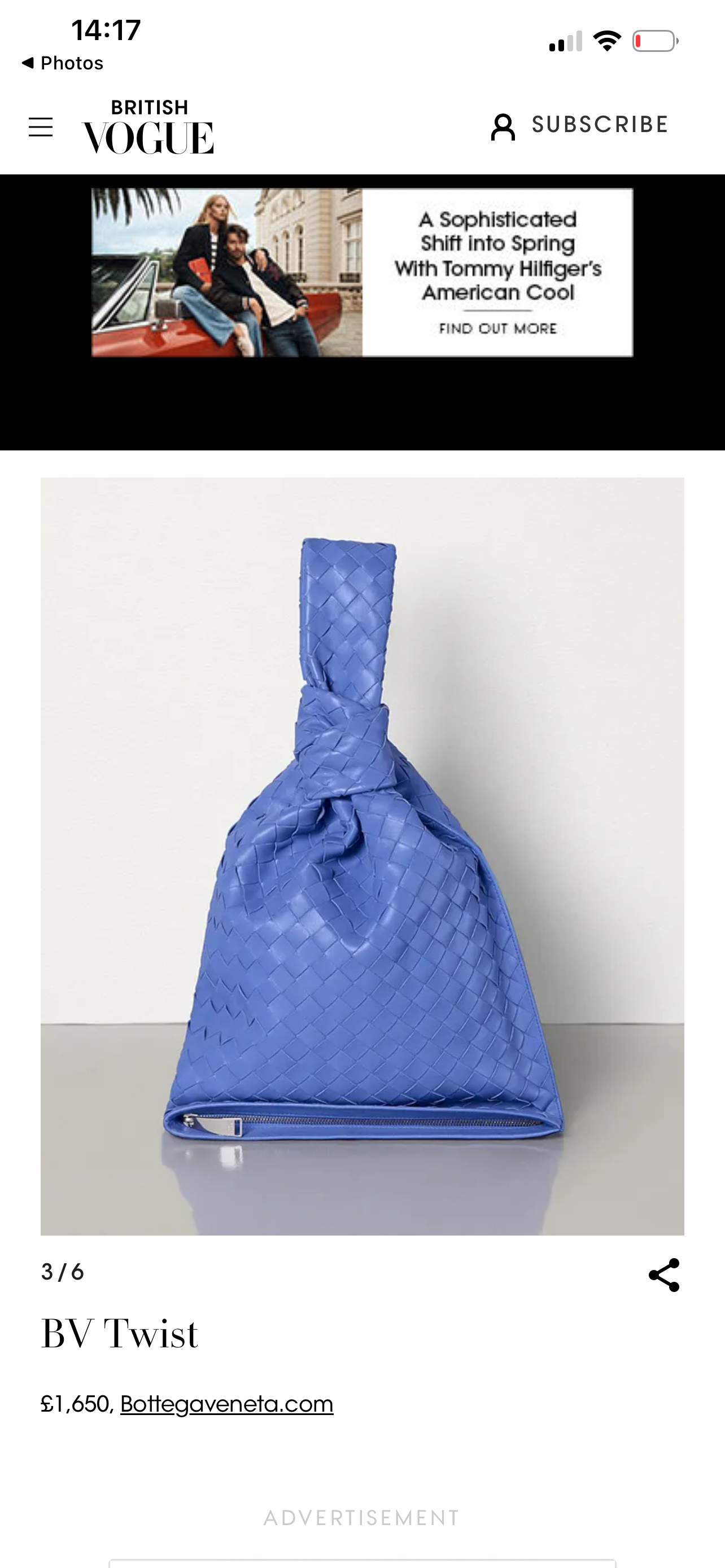 Bottega Veneta Indigo Intrecciato Twist Clutch RRP £2900 | Authentic Preloved