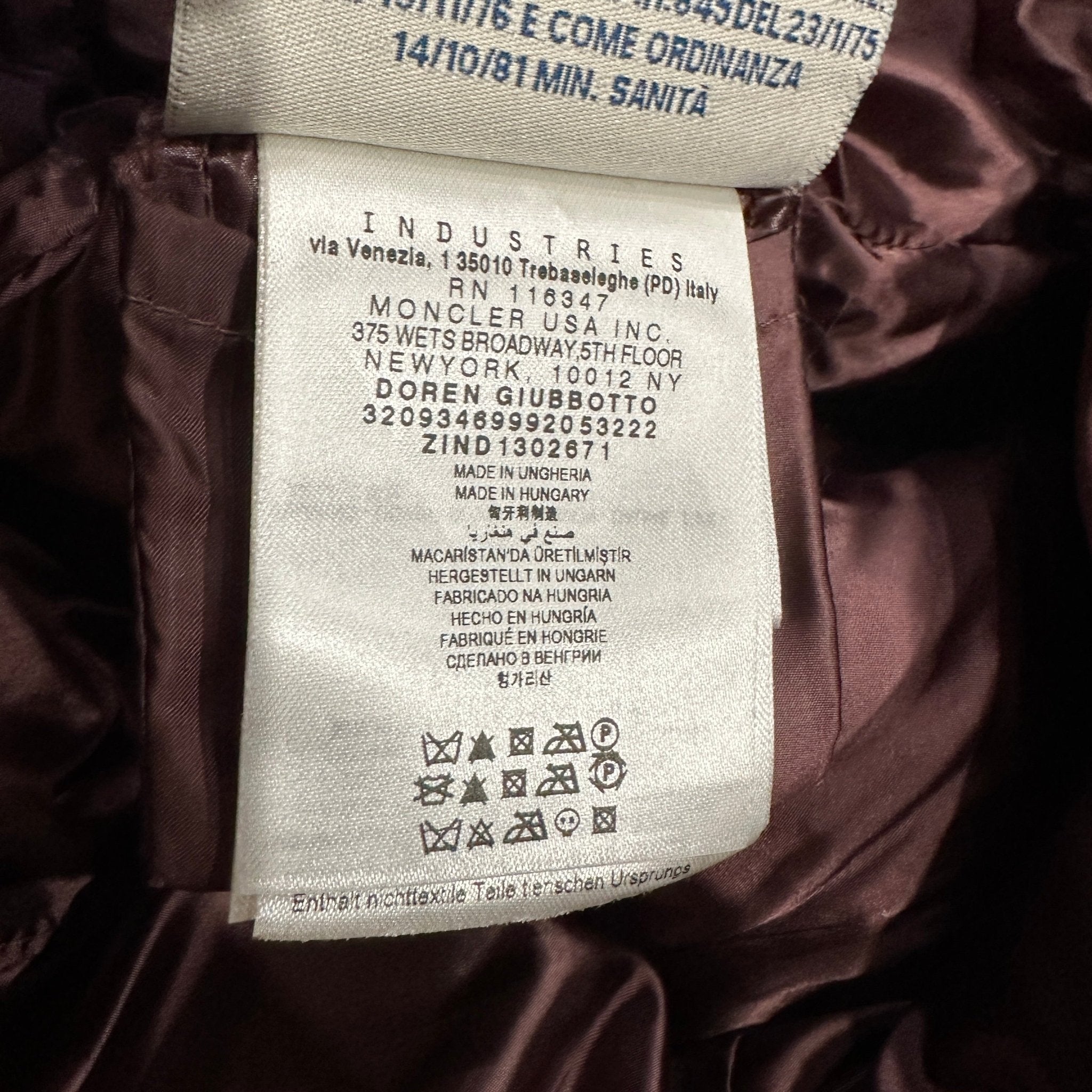 Moncler Burgundy Doren Fur Puffer Jacket RRP £1800 | Authentic Preloved - Reloved Again