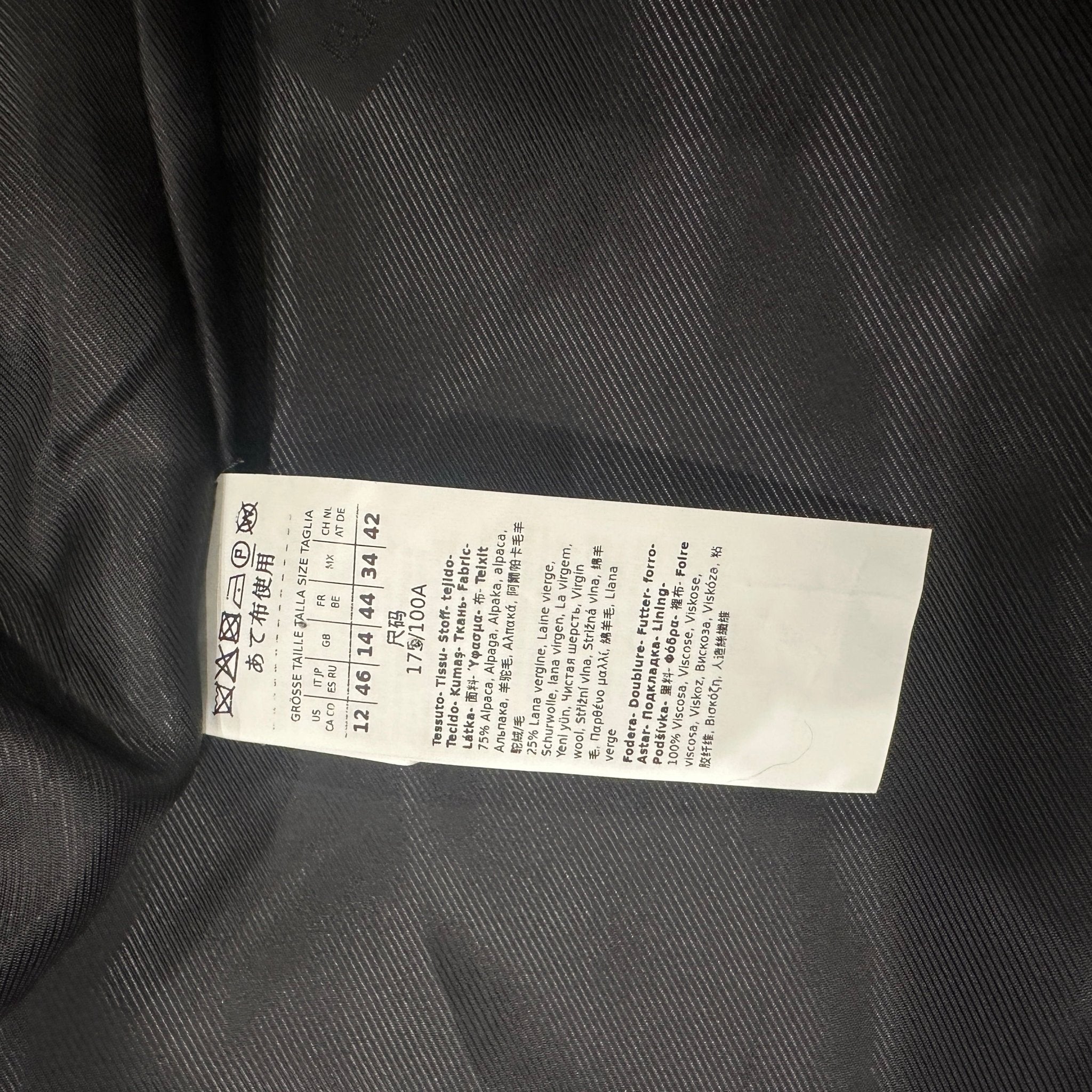 Max Mara Studio Black Alpaca Coat RRP £1K | Authentic Preloved