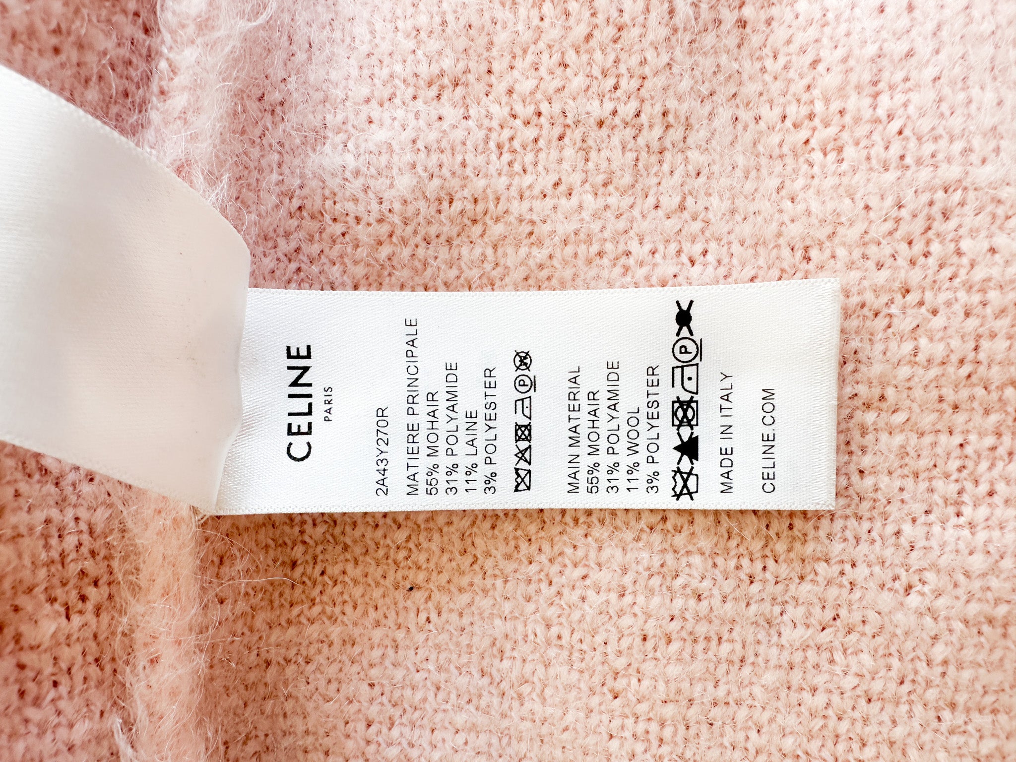 Celine Mohair Blush Jacket RRP £2500 | Authentic Preloved- FINAL SALE no returns
