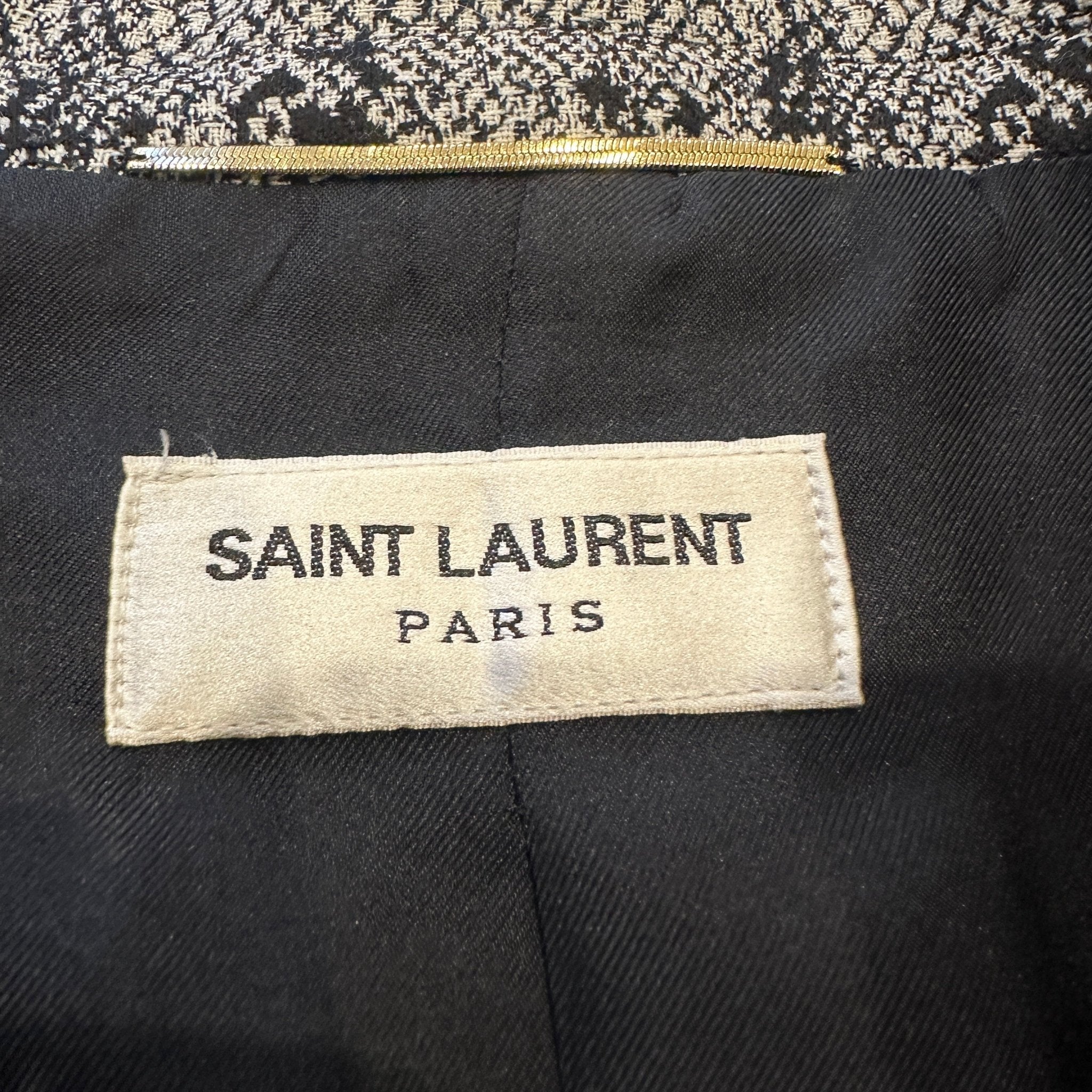 Saint Laurent Black Snakeskin Lined Blazer RRP £1.2K | Authentic Preloved - Reloved Again