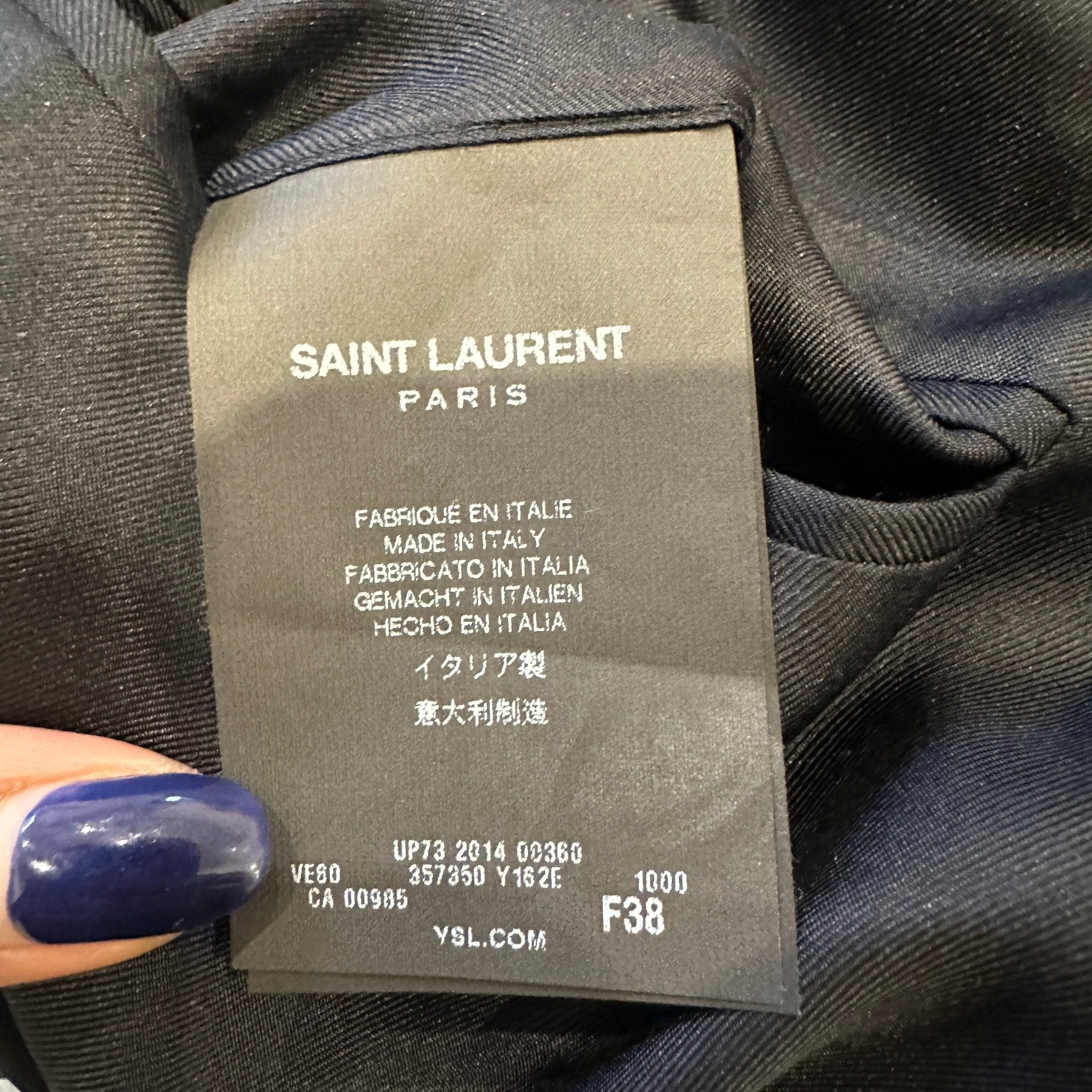 Saint Laurent Black Snakeskin Lined Blazer RRP £1.2K | Authentic Preloved - Reloved Again