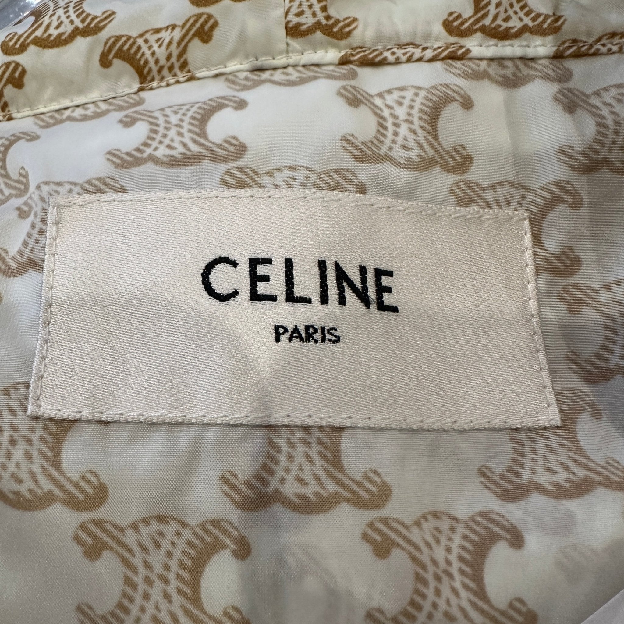 Celine Cream Triomphe Windbreaker Jacket RRP £1800 | Authentic Preloved - Reloved Again