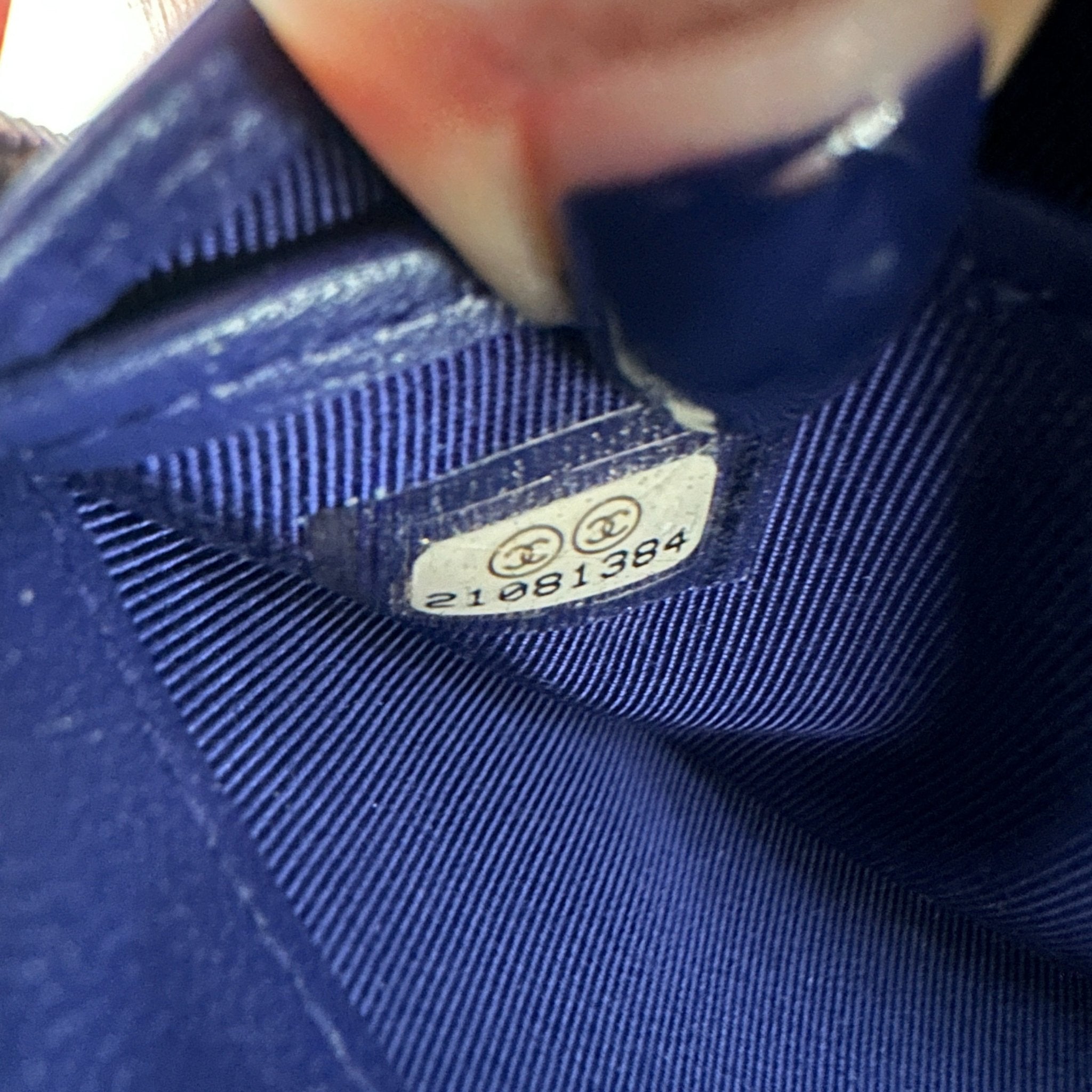 Chanel Long Line Wallet in Blue RRP £1200 | Authentic Preloved - Reloved Again