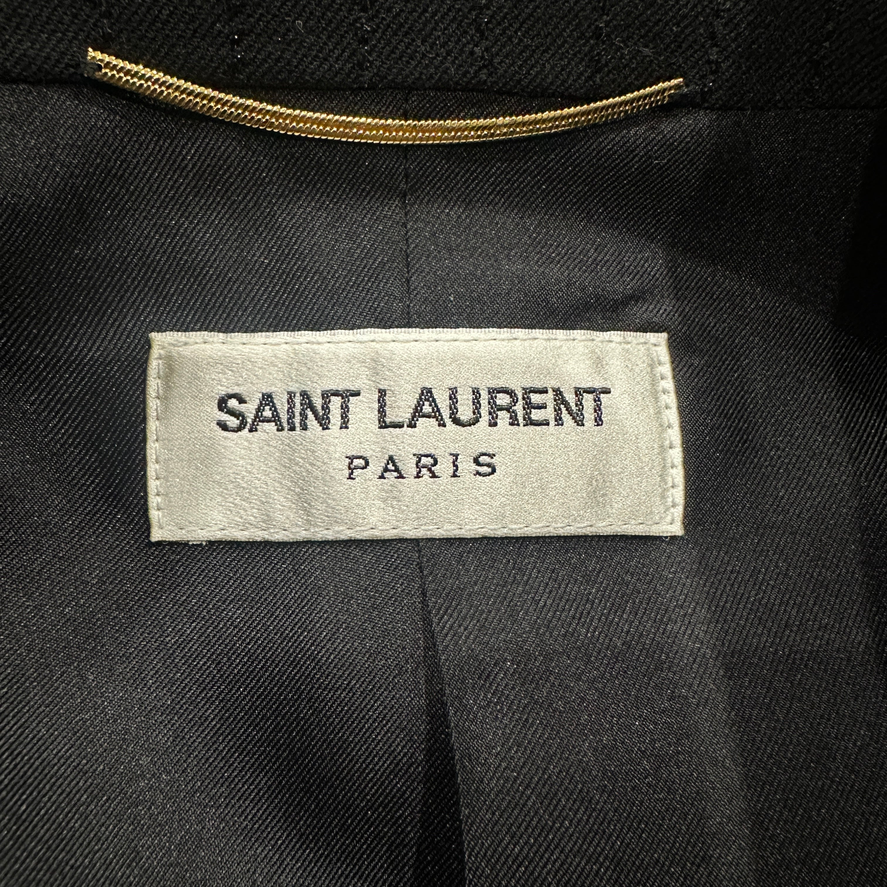 NEW Saint Laurent Black Glitter Pinstripe Blazer RRP £1.2K | Authentic Preloved