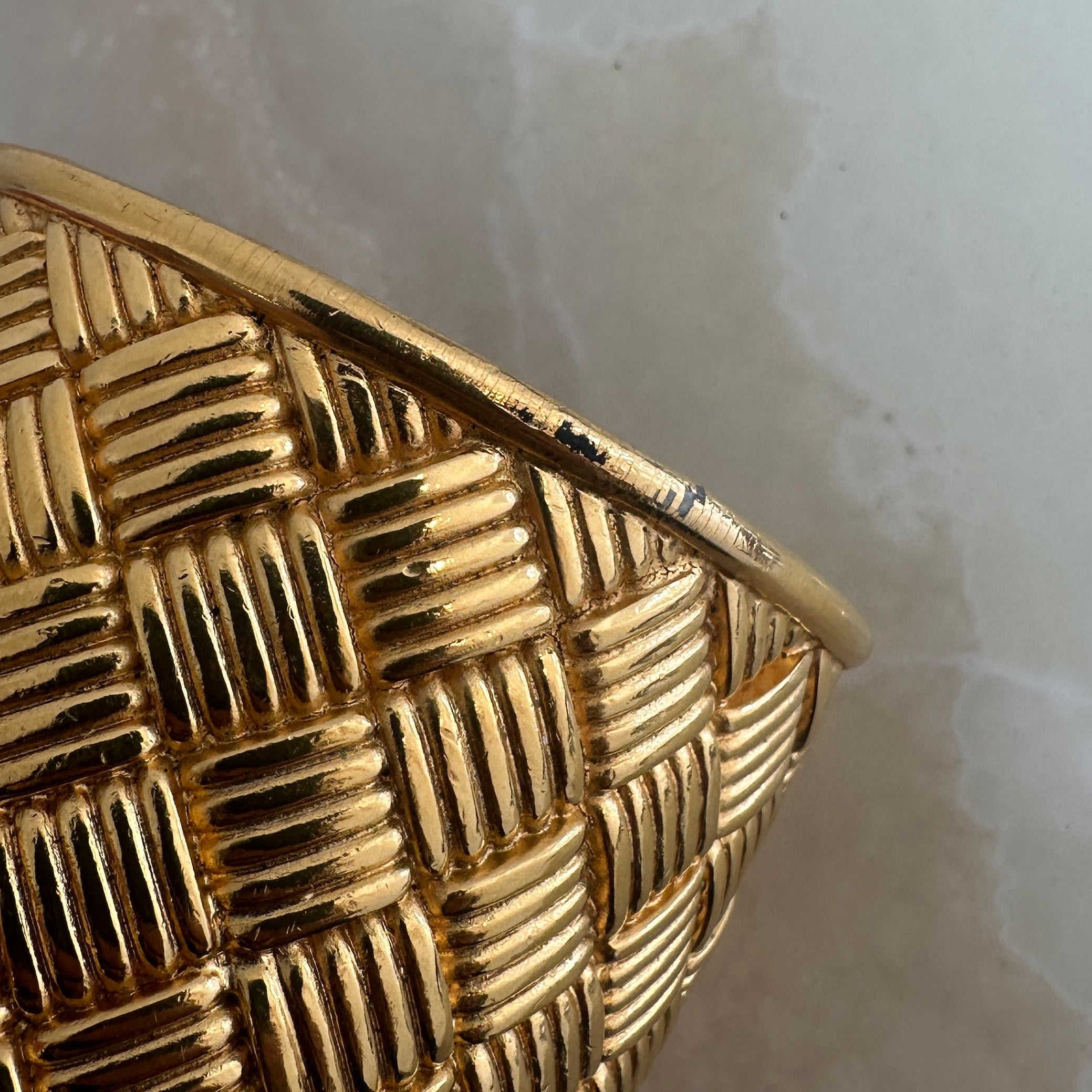Chanel Vintage Embossed Interwoven Gold Plated Bangle RRP £1800 | Authentic Preloved FINAL SALE - Reloved Again