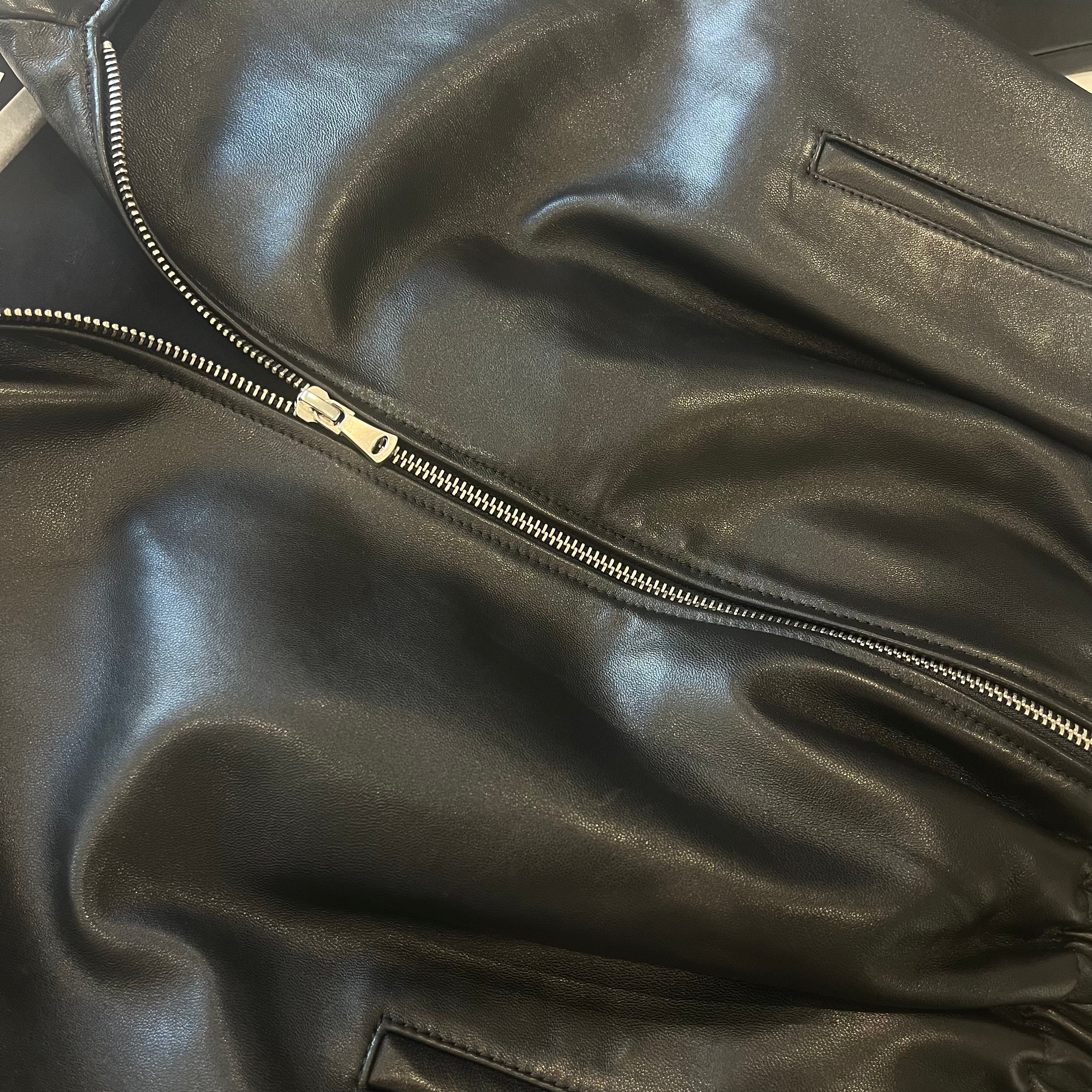Nour Hammour Leather Bomber Jacket (RRP £1700) | Authentic Preloved