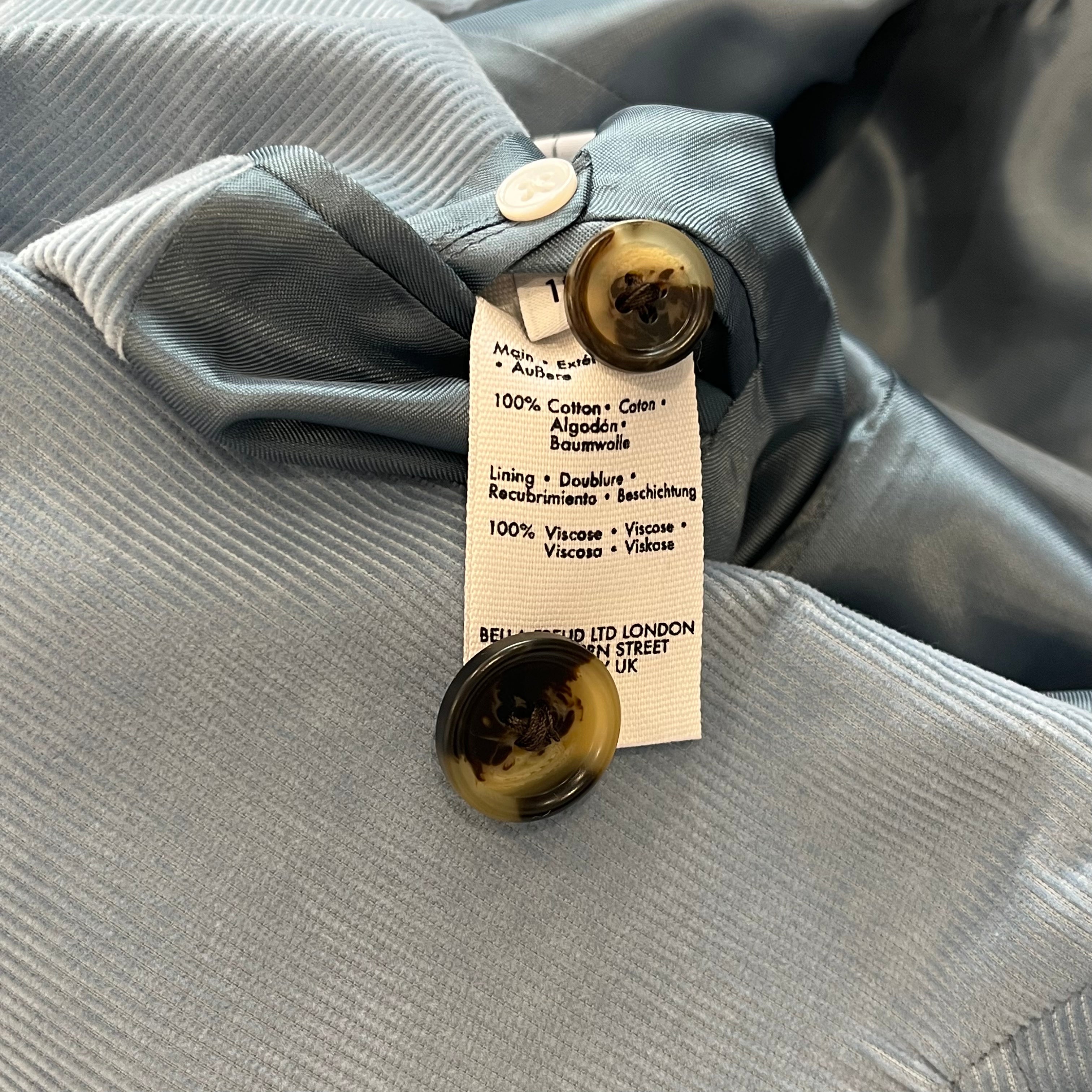 NWT Bella Freud Bianca Blue Cord Suit (RRP £1500) | Authentic Preloved