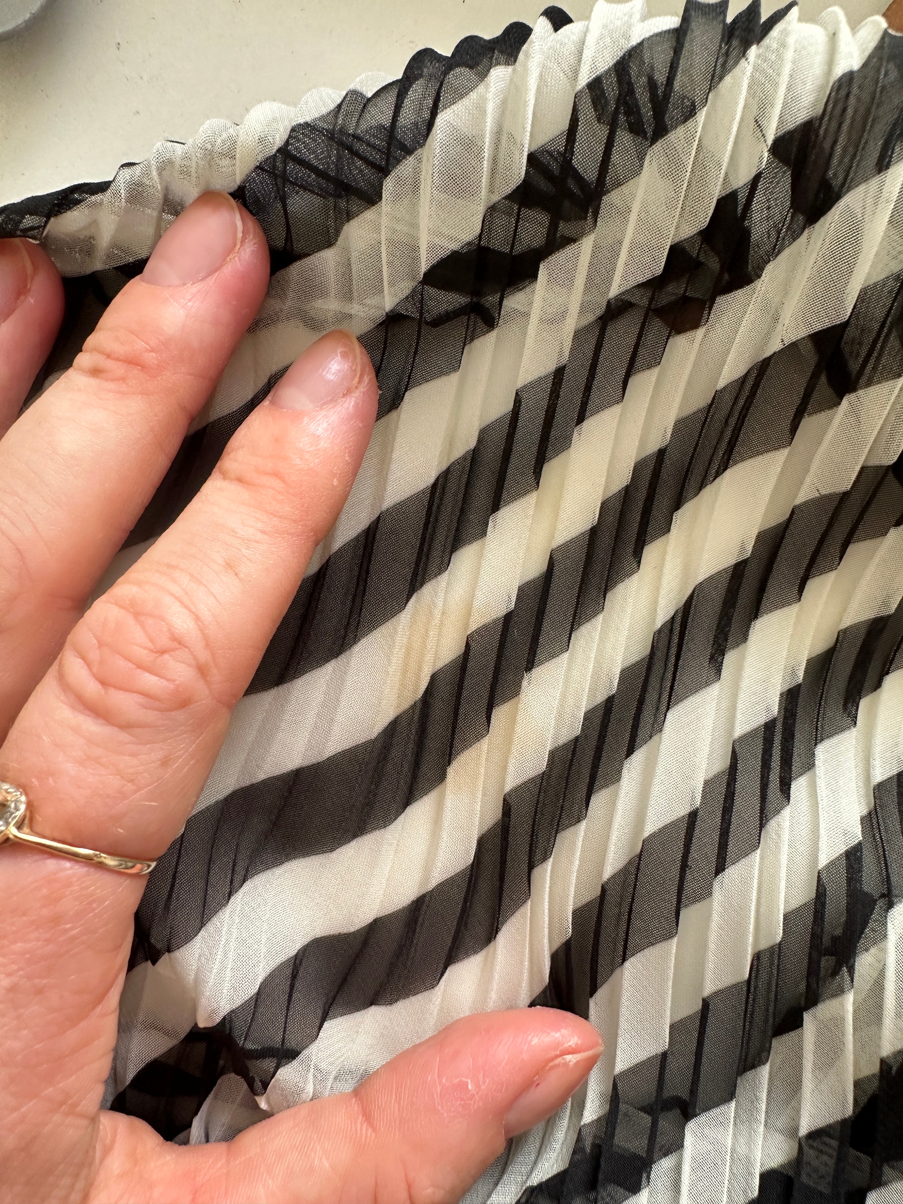 Pleats Please Striped Scarf RRP £165