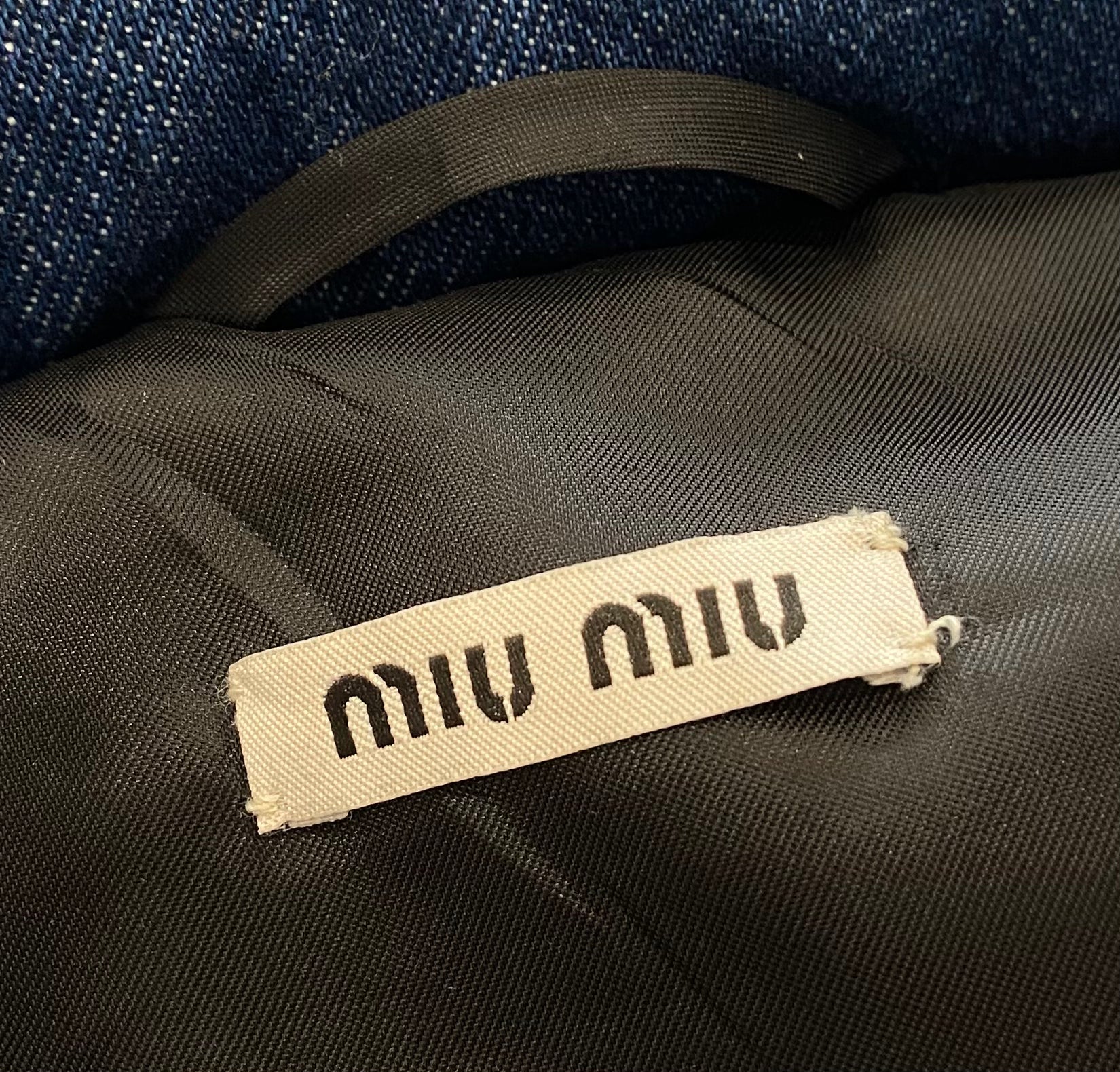 NEW Miu Miu Blue Denim Premium Down Puffer Jacket RRP £3000 | Authentic Preloved