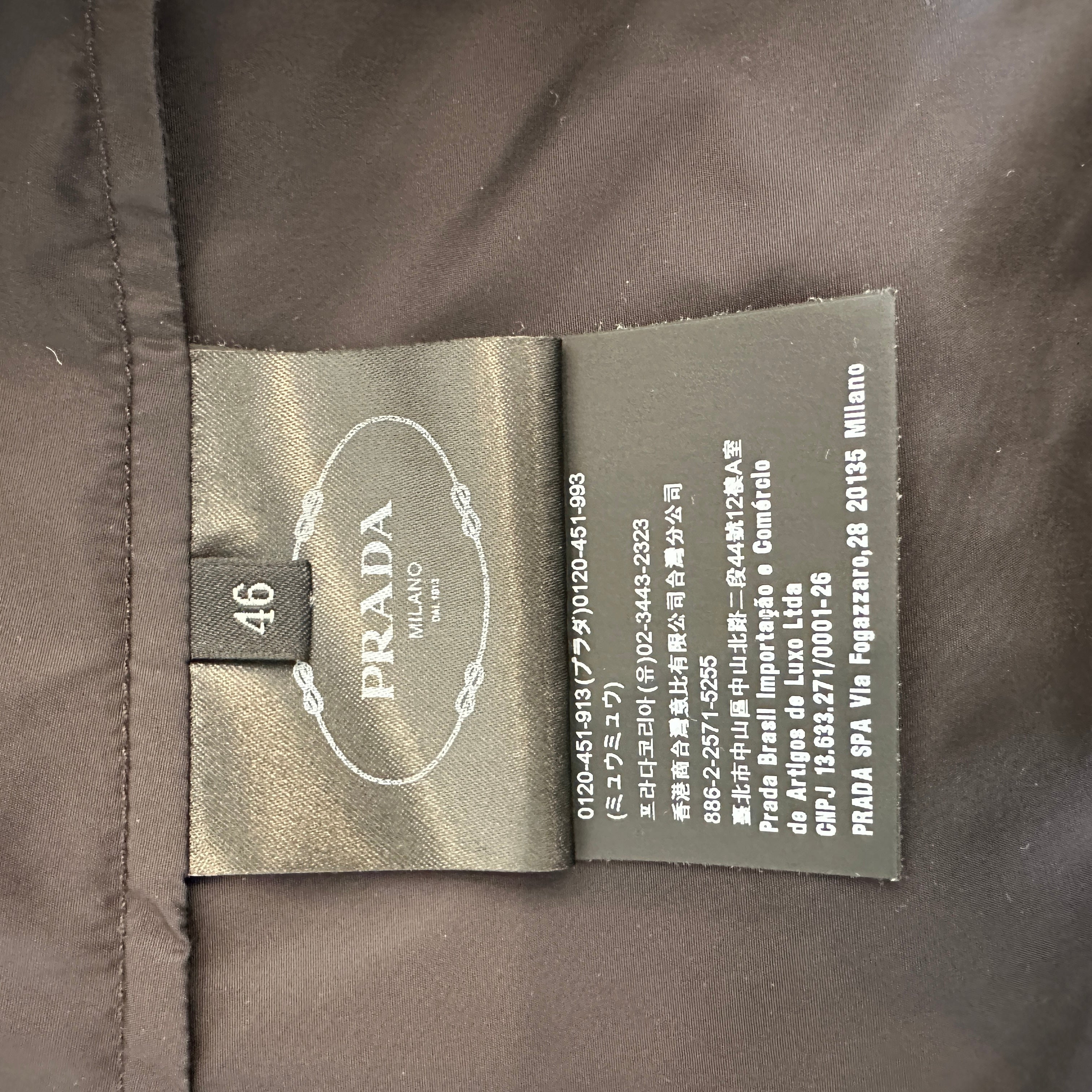 Prada Black Track Jacket RRP £1150 | Authentic Preloved