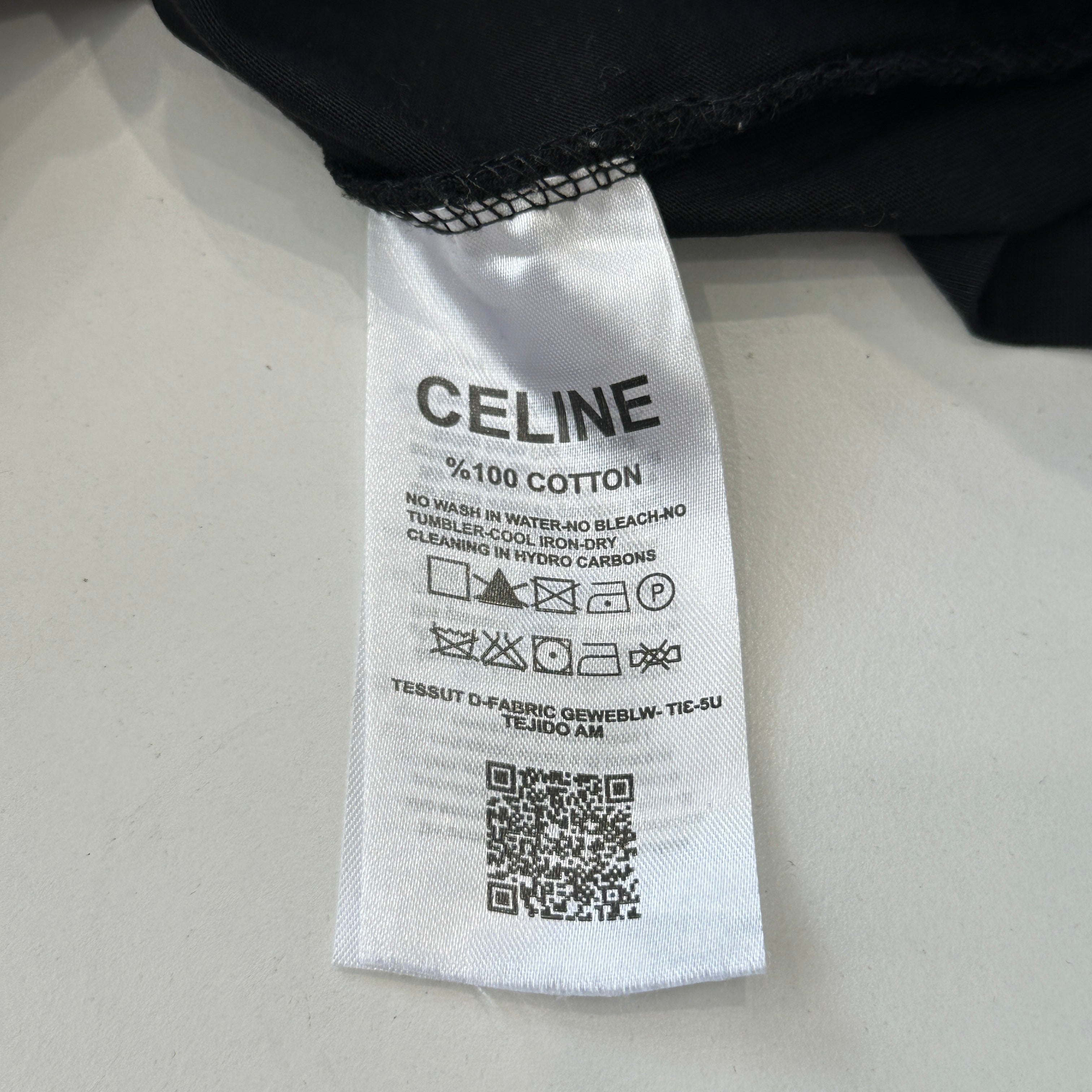 Celine Black Logo T-Shirt RRP £450 | Authentic Preloved