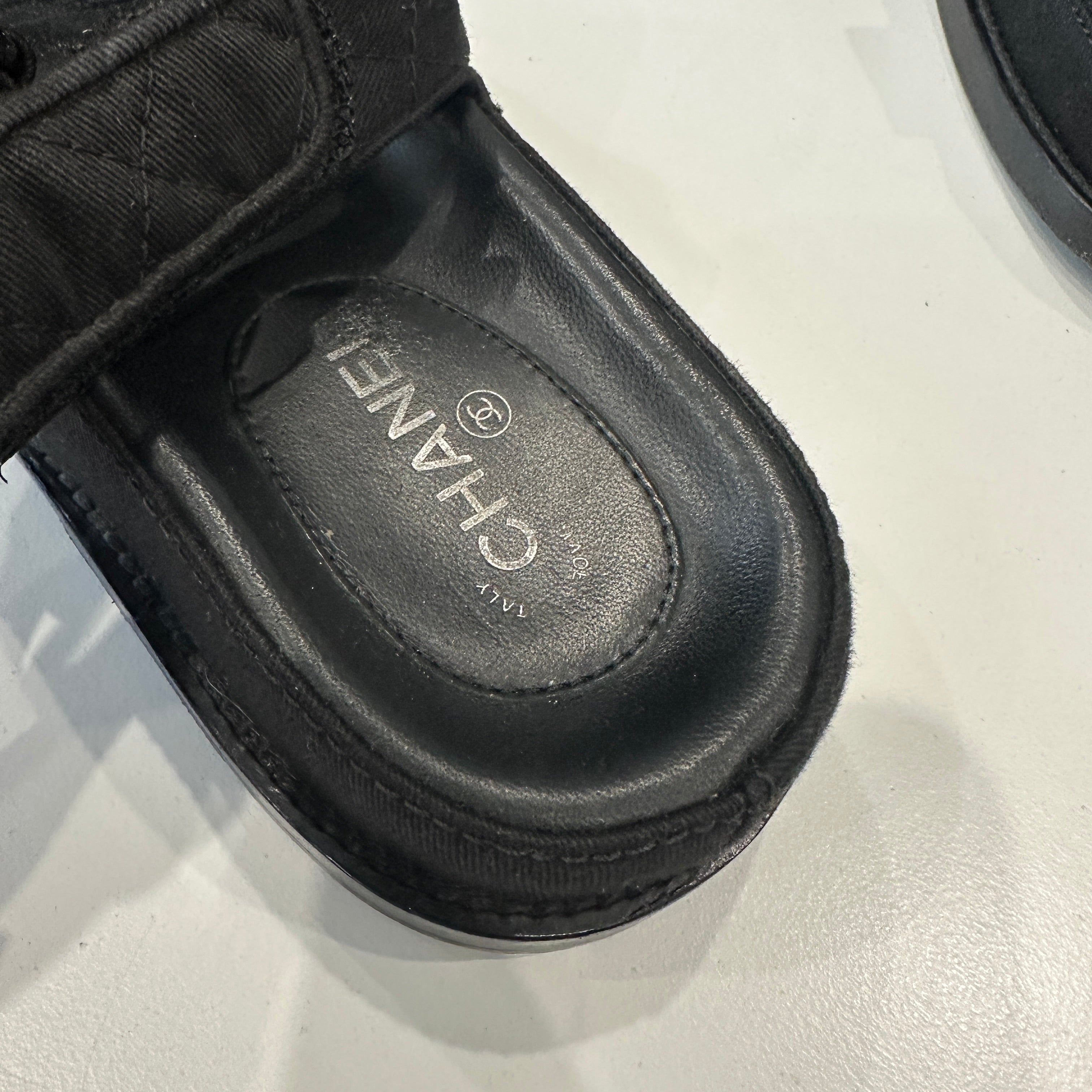 Chanel Black Quilted Dad Sandals RRP £1100 | Authentic Preloved