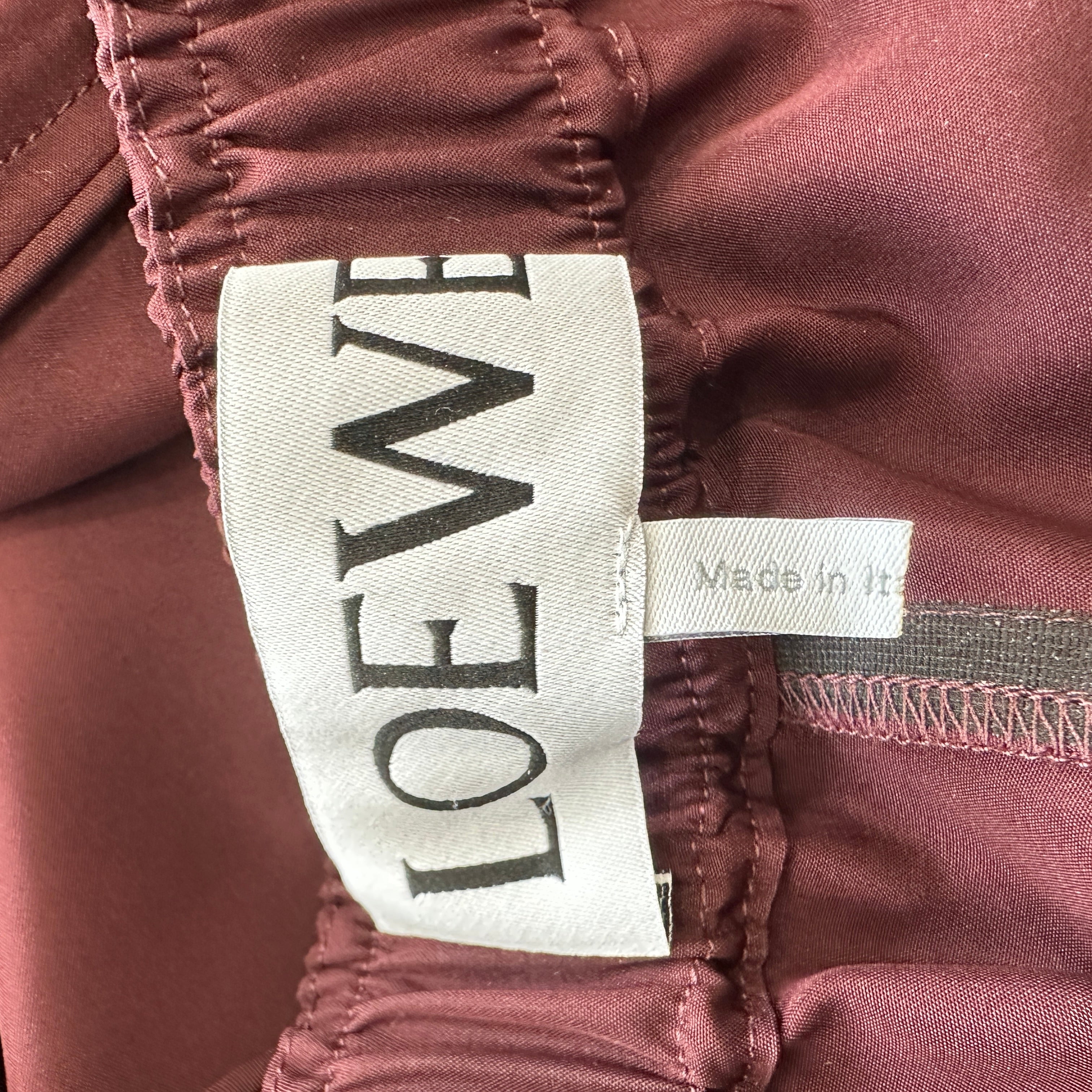 Loewe Burgundy Silk Trousers RRP £1700 | Authentic Preloved