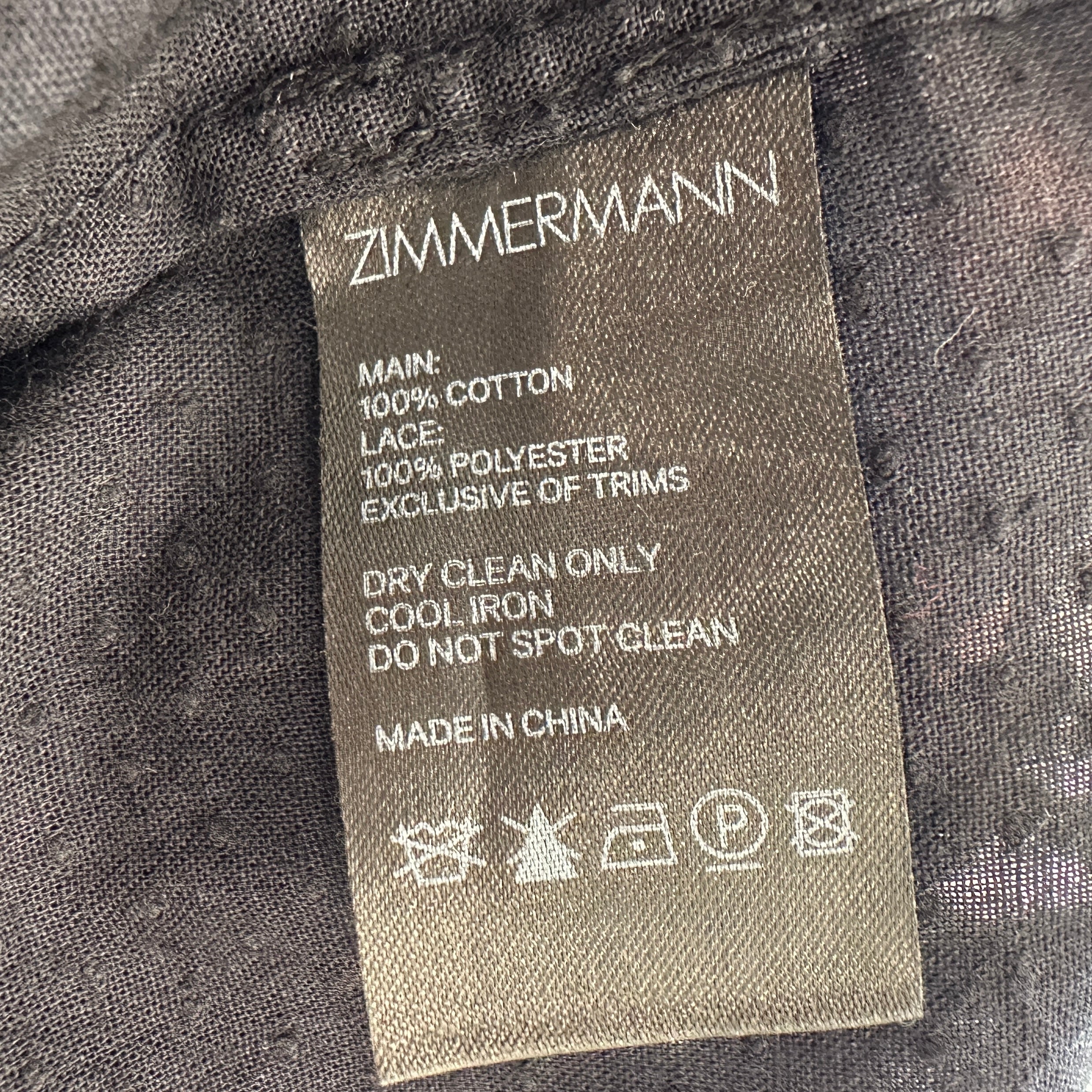 Zimmerman Black Cotton Maxi Dress RRP £900 | Authentic Preloved