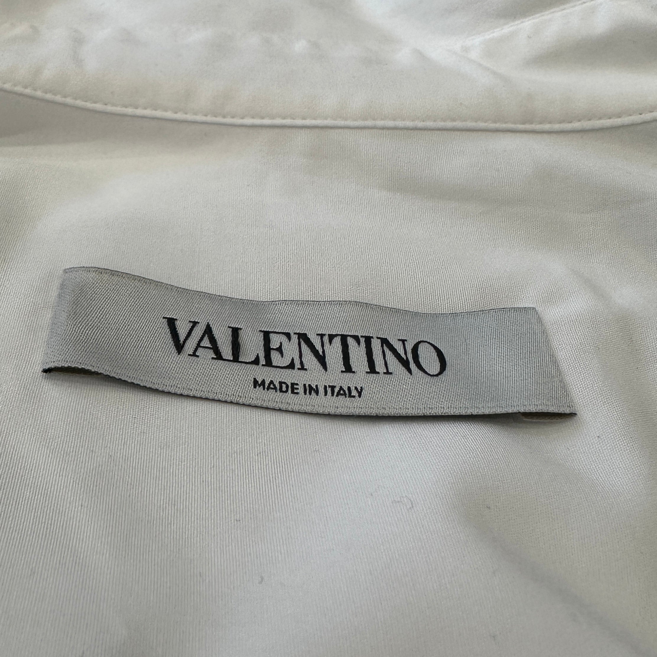 Valentino White Cotton-Poplin Shirt RRP £1300 | Authentic Preloved