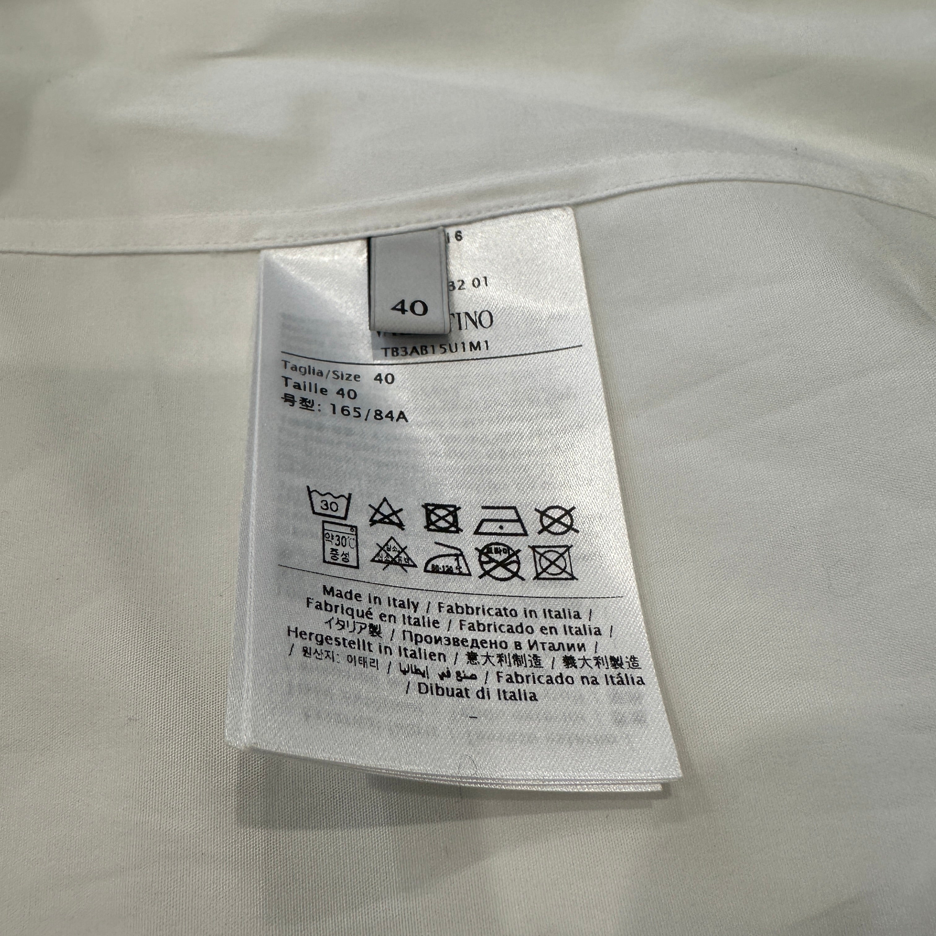 Valentino White Cotton-Poplin Shirt RRP £1300 | Authentic Preloved