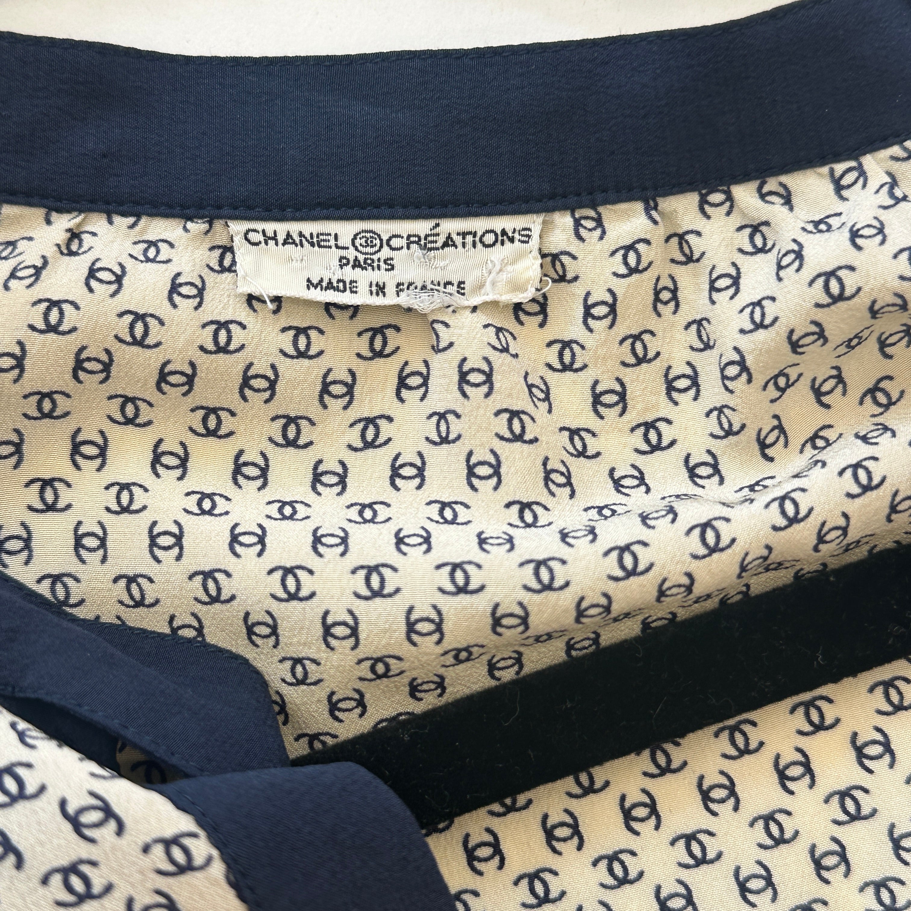 Chanel CC Silk Blouse (RRP £1,200) | Authentic Preloved