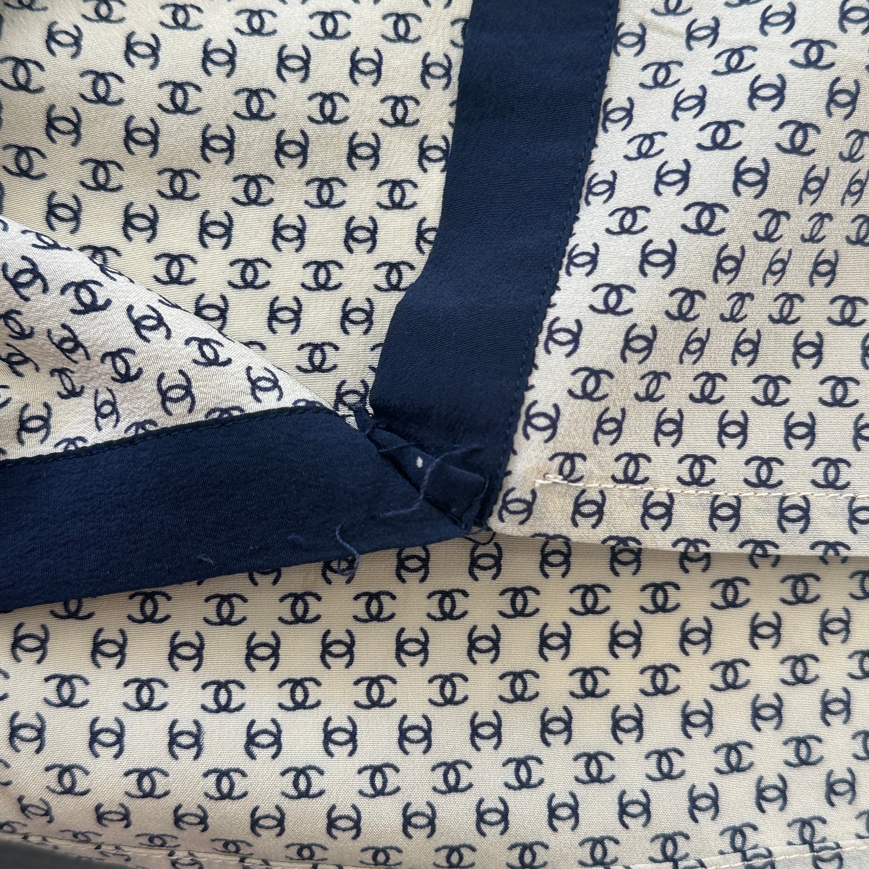 Chanel CC Silk Blouse (RRP £1,200) | Authentic Preloved