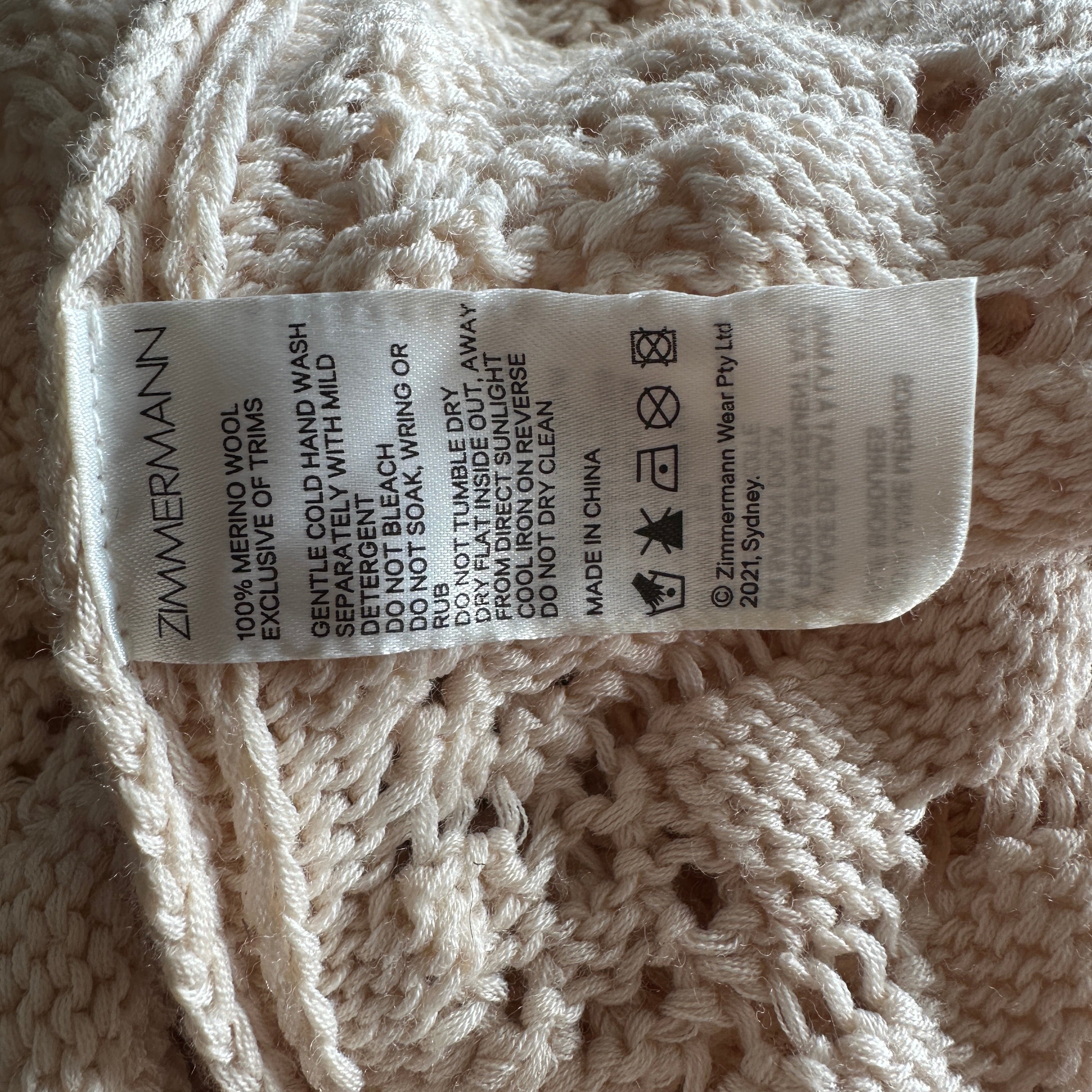 Zimmermann Cream Knitted Maxi Dress RRP £700 | Authentic & Preloved