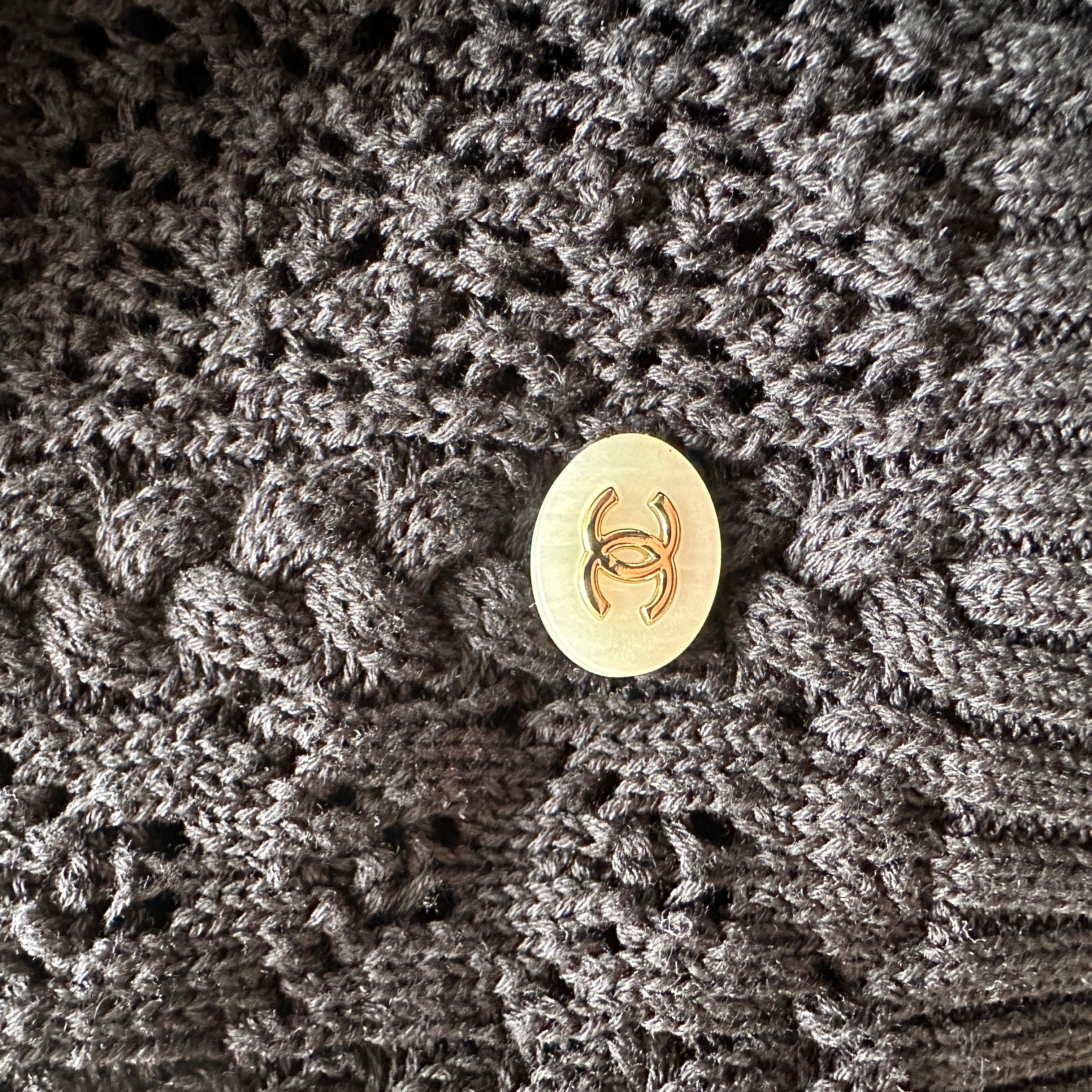 Chanel Karl Lagerfeld Era Black Knitted Off The Shoulder Top RRP £1000 | Authentic Preloved