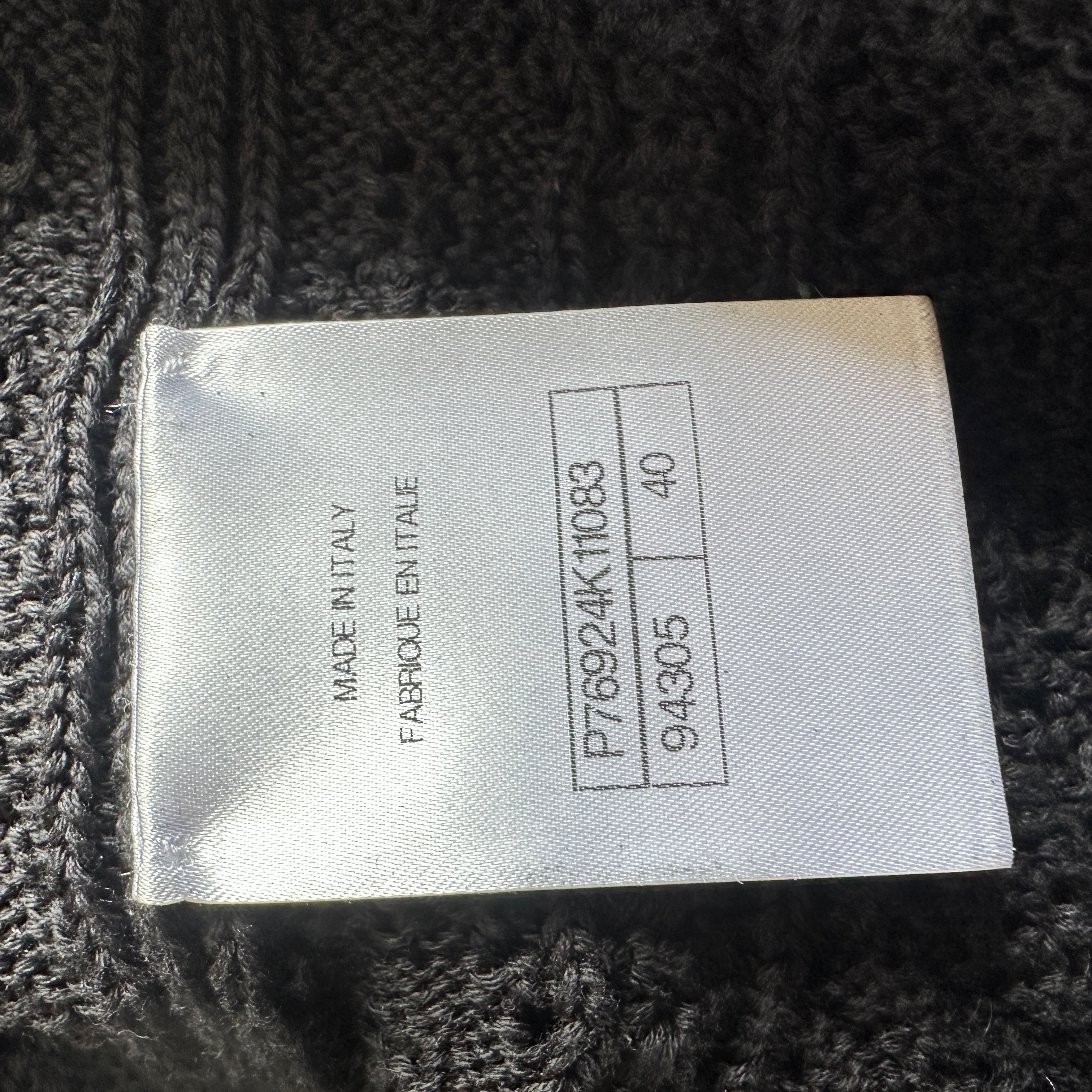 Chanel Karl Lagerfeld Era Black Knitted Off The Shoulder Top RRP £1000 | Authentic Preloved