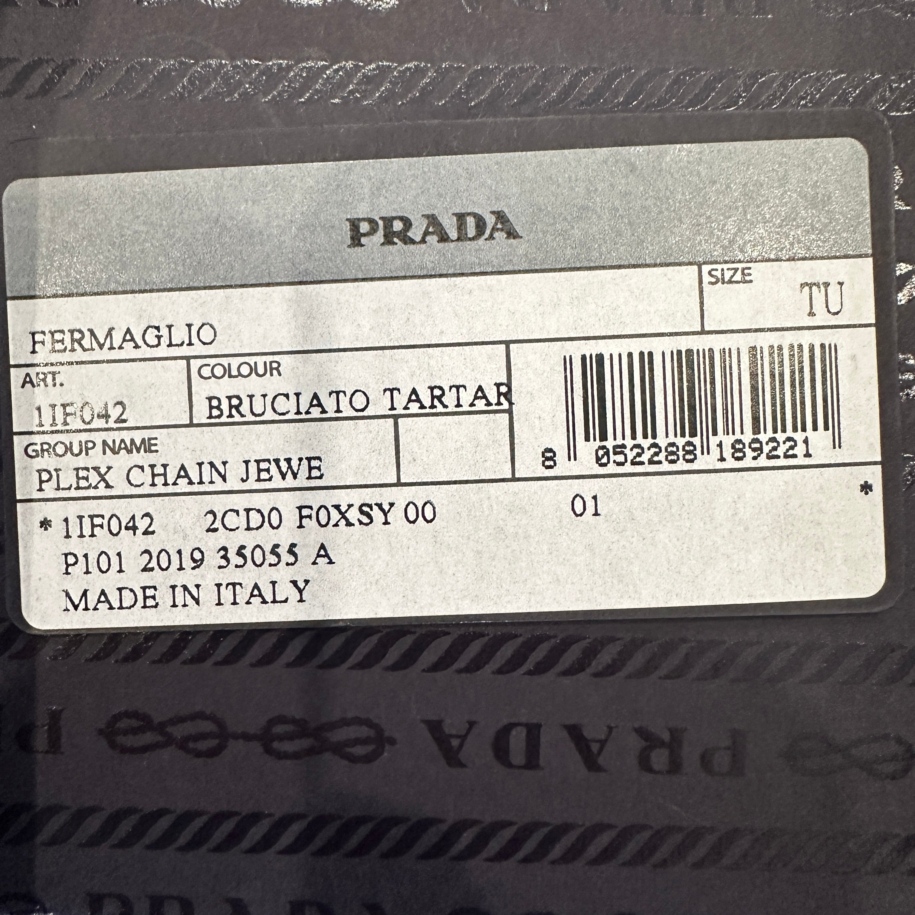 Prada Brown Foxsy Logo Hair Clip RRP £360 | Authentic Preloved