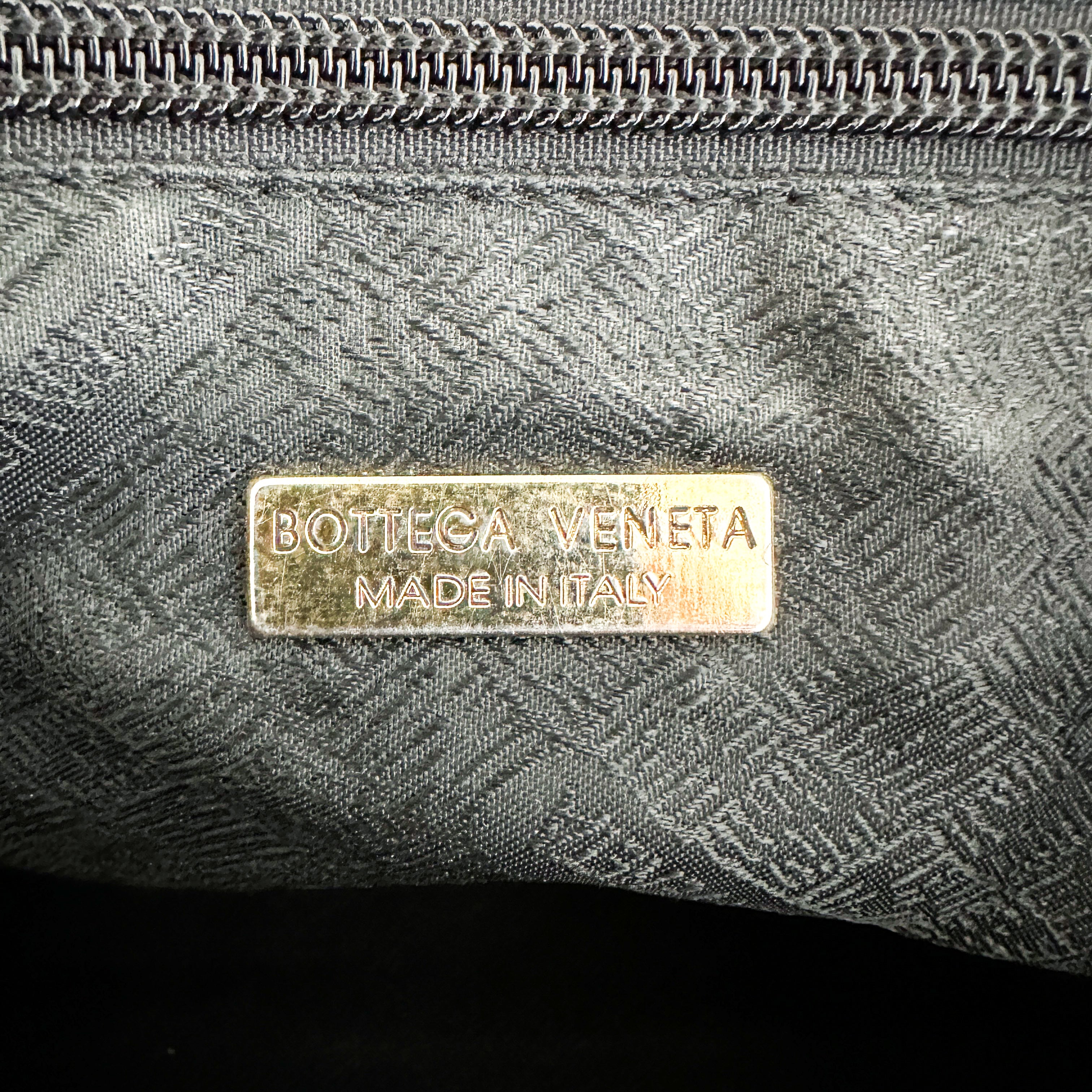 Vintage Bottega Veneta Black Intrecciato Top-Handle Bag RRP £3500 | Authentic Preloved