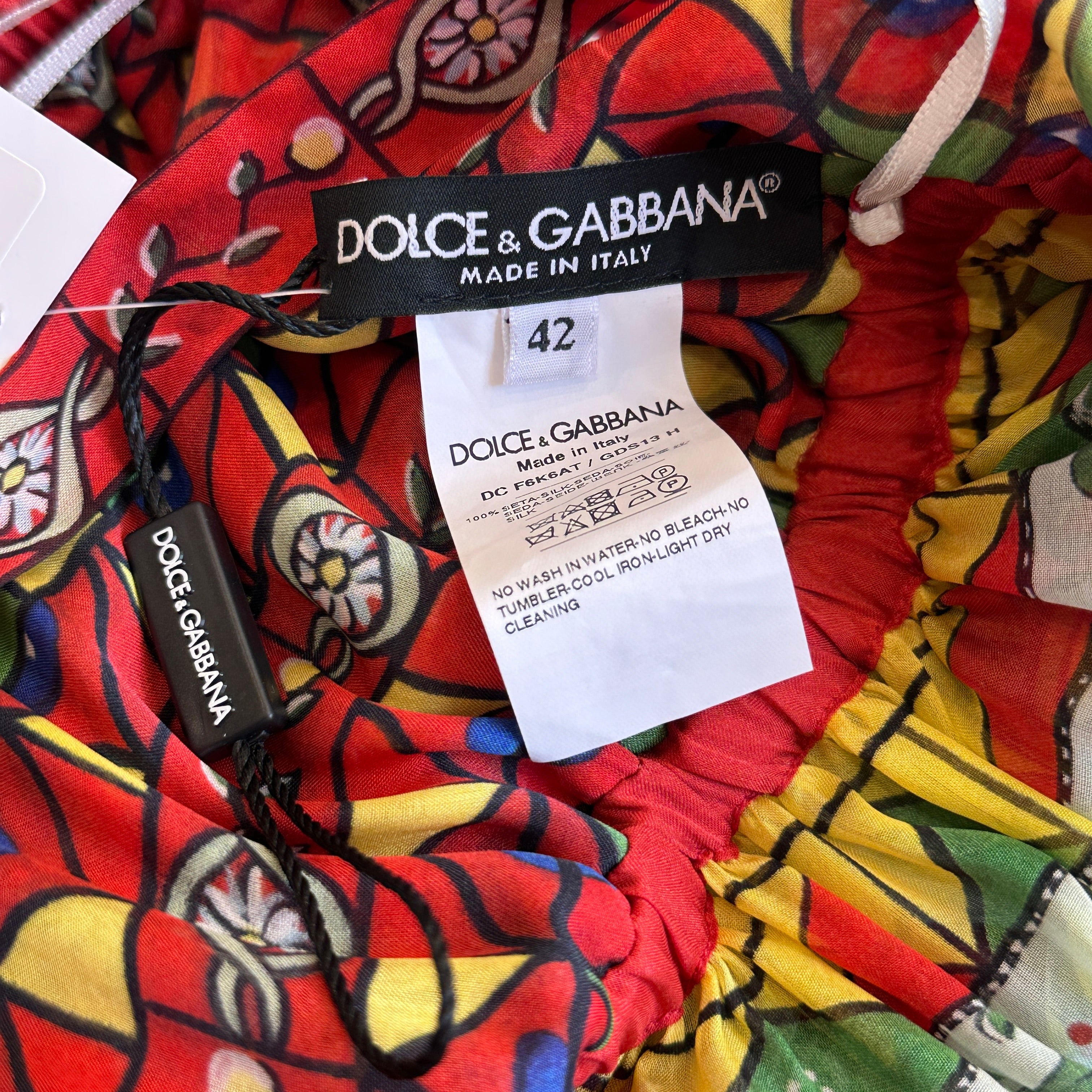 Dolce & Gabbana Carretto Print Dress (RRP £1,800) | Authentic Preloved