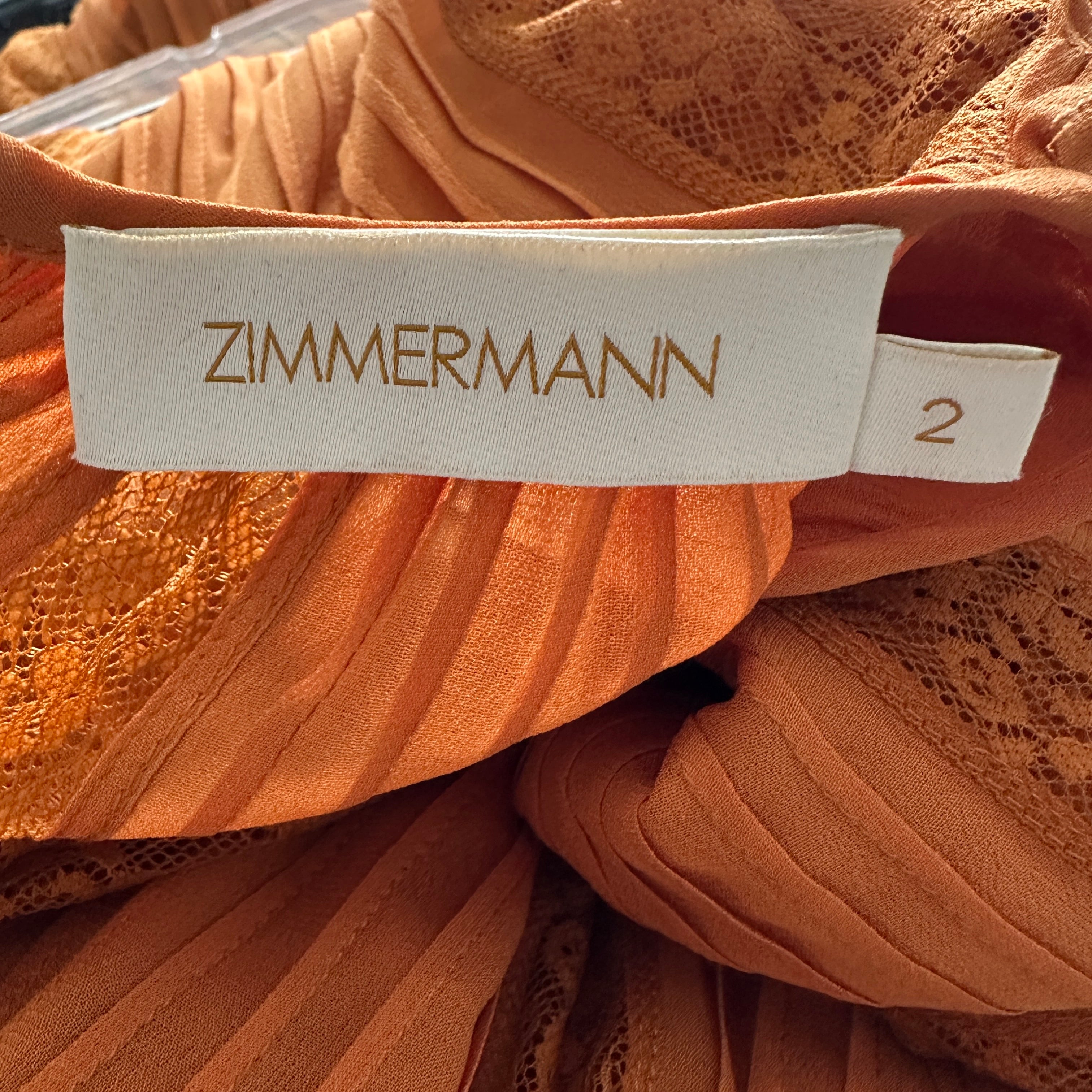 Zimmerman Orange Chiffon Maxi Dress RRP £1750 | Authentic & Preloved