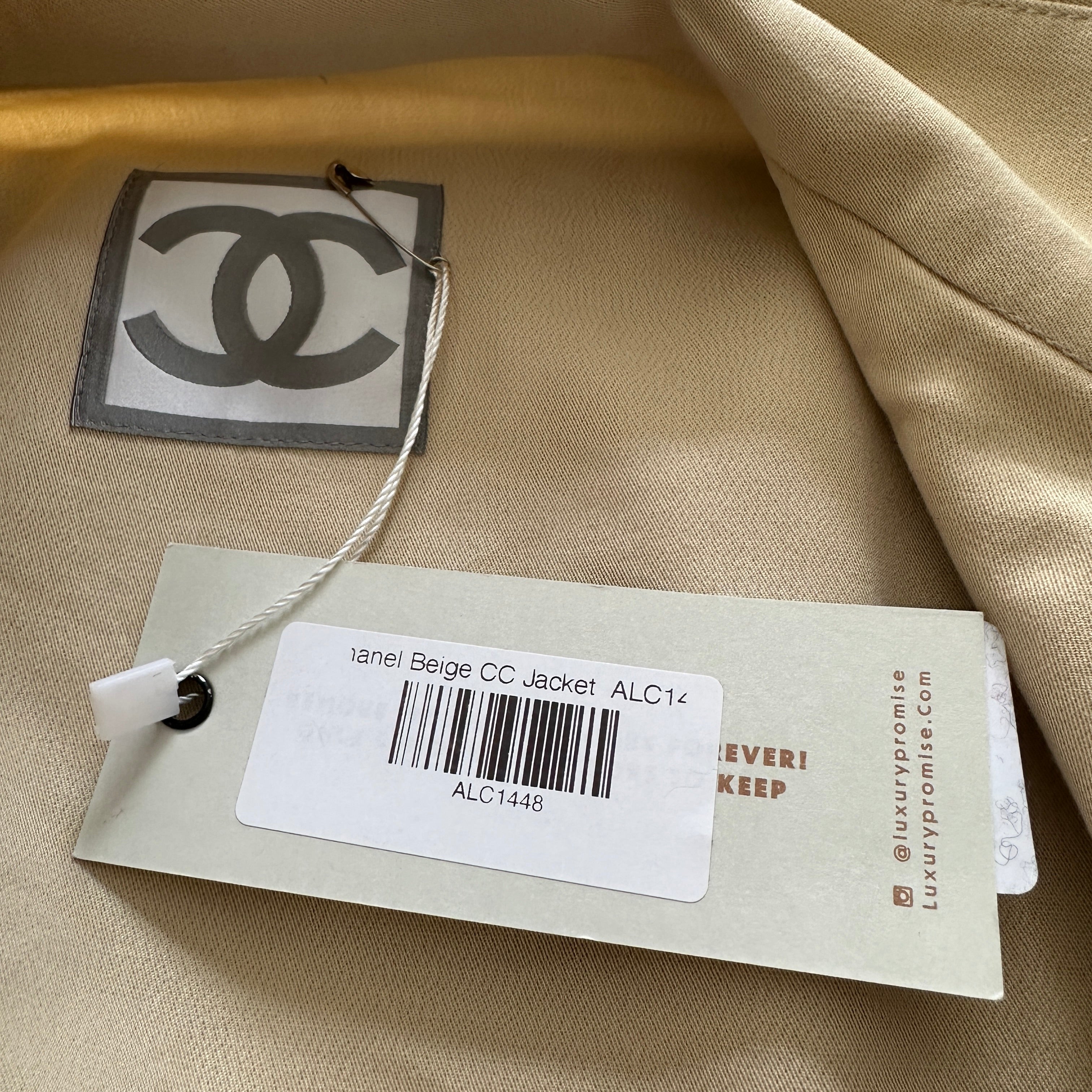 Chanel Beige CC Trench Jacket 08P RRP £1700 | Authentic Preloved