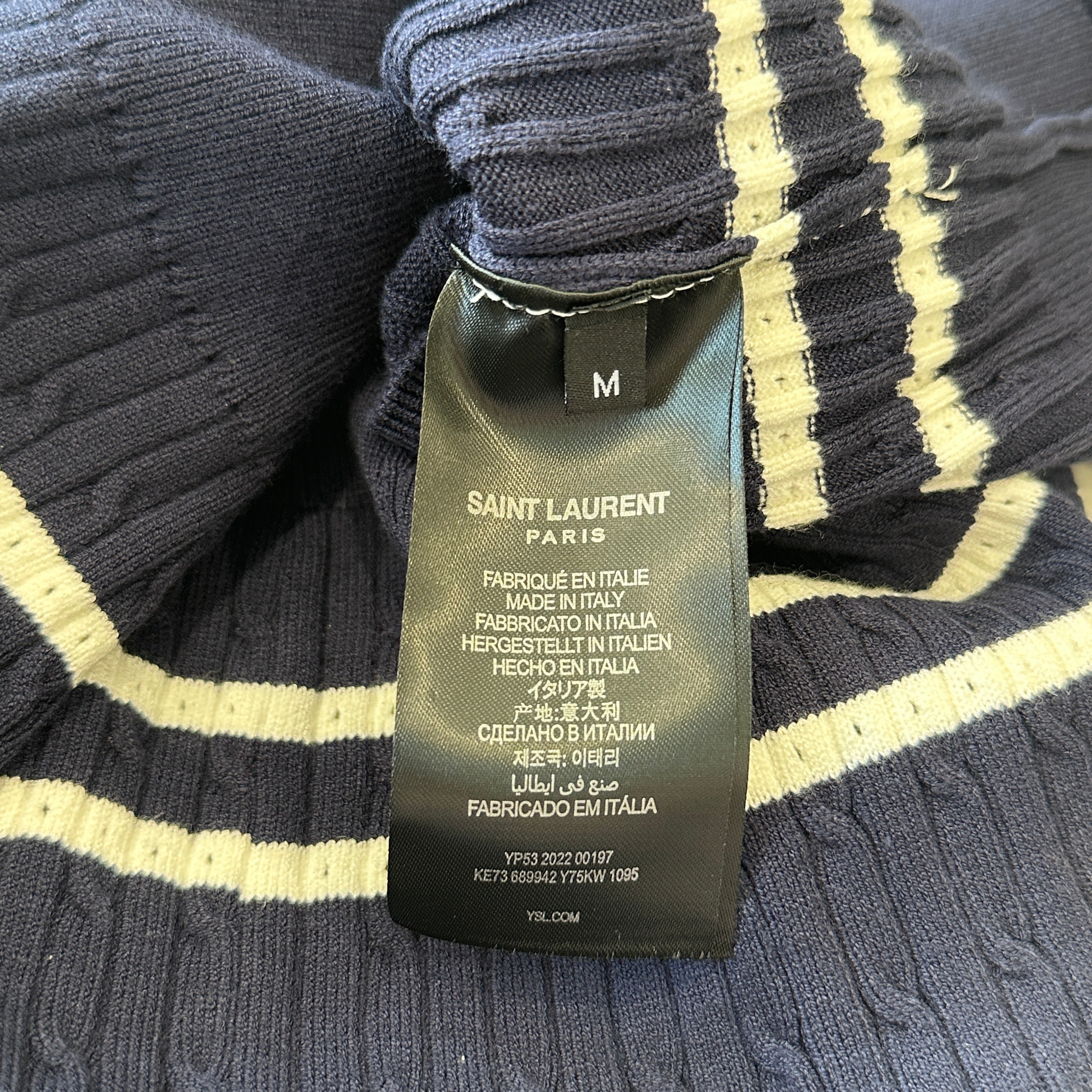 NEW Saint Laurent Striped Cardigan RRP £950 | Authentic Preloved