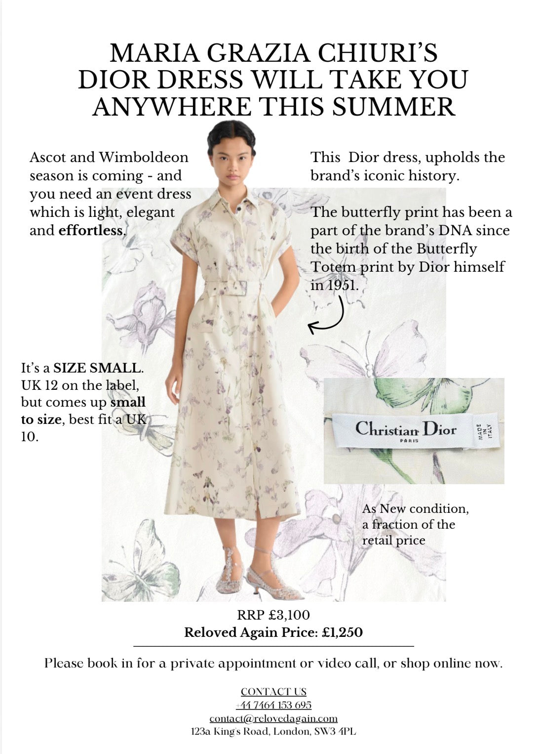 Dior The Dioriviera Spring/Summer 2024 Shirtdress RRP £3100 | Authentic Preloved