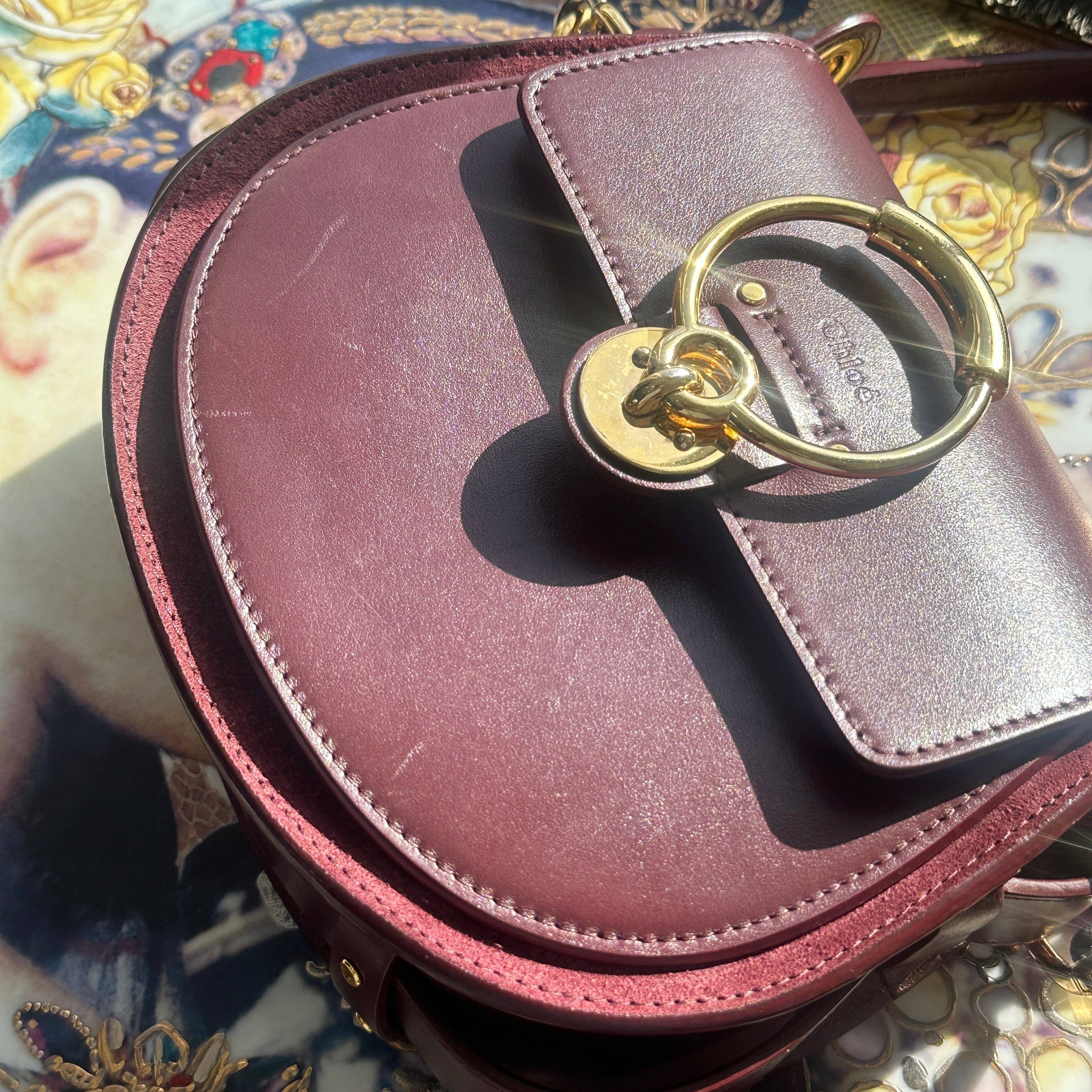 Chloe Tess Bag in Burgundy (RRP £1,020) | Authentic Preloved