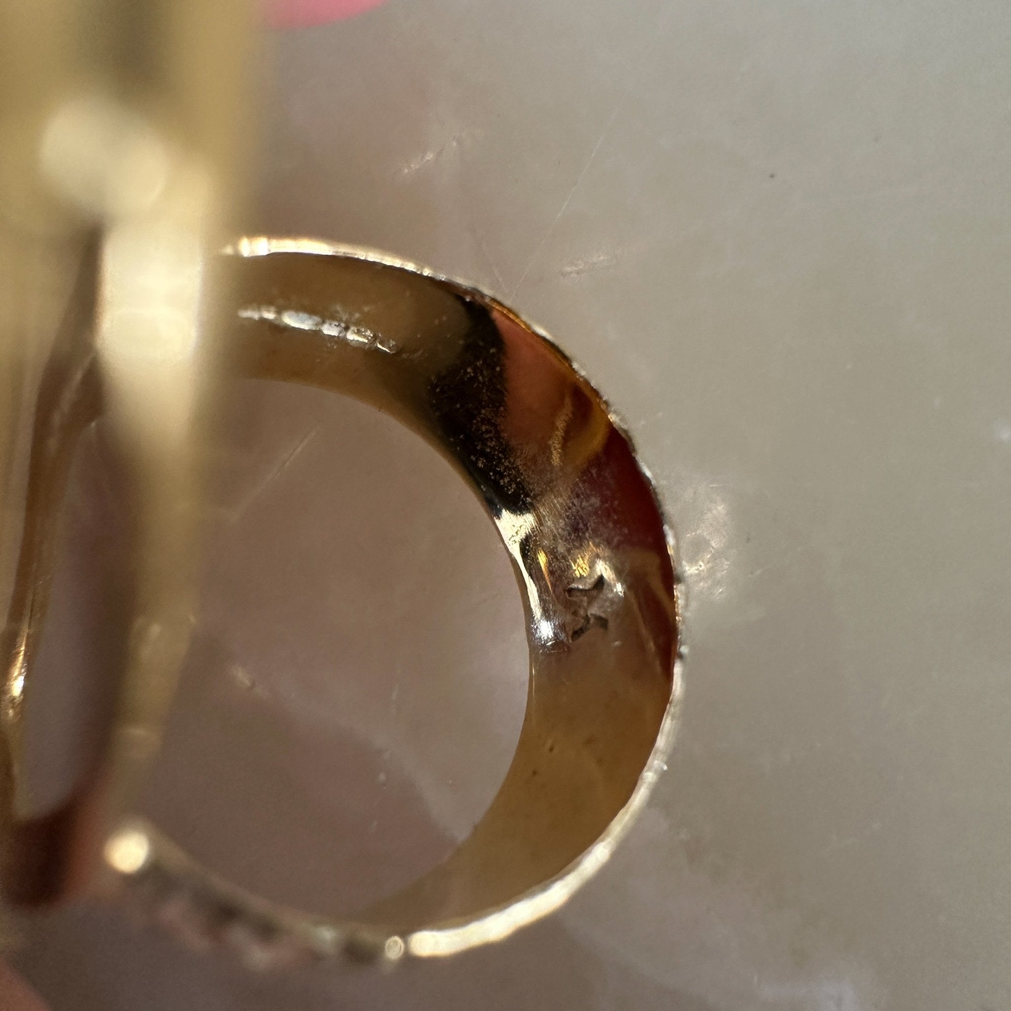 Monica Vinader Red Square Ring in Gold RRP £175 | Authentic Preloved FINAL SALE - Reloved Again