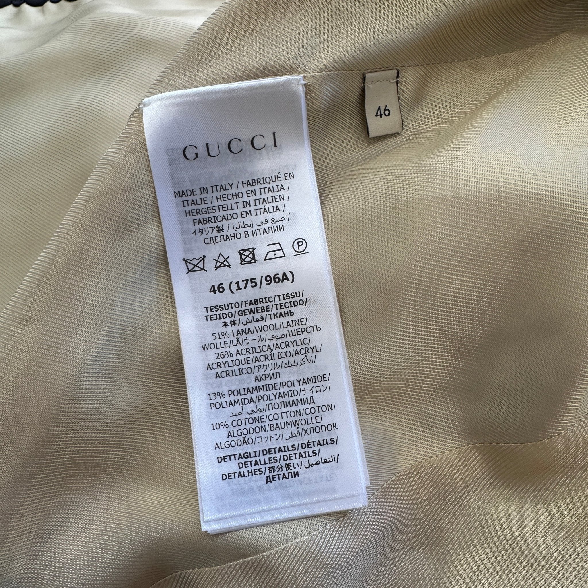 Gucci Beige GG Monogram Boucle Blazer RRP £2000 | Authentic Preloved