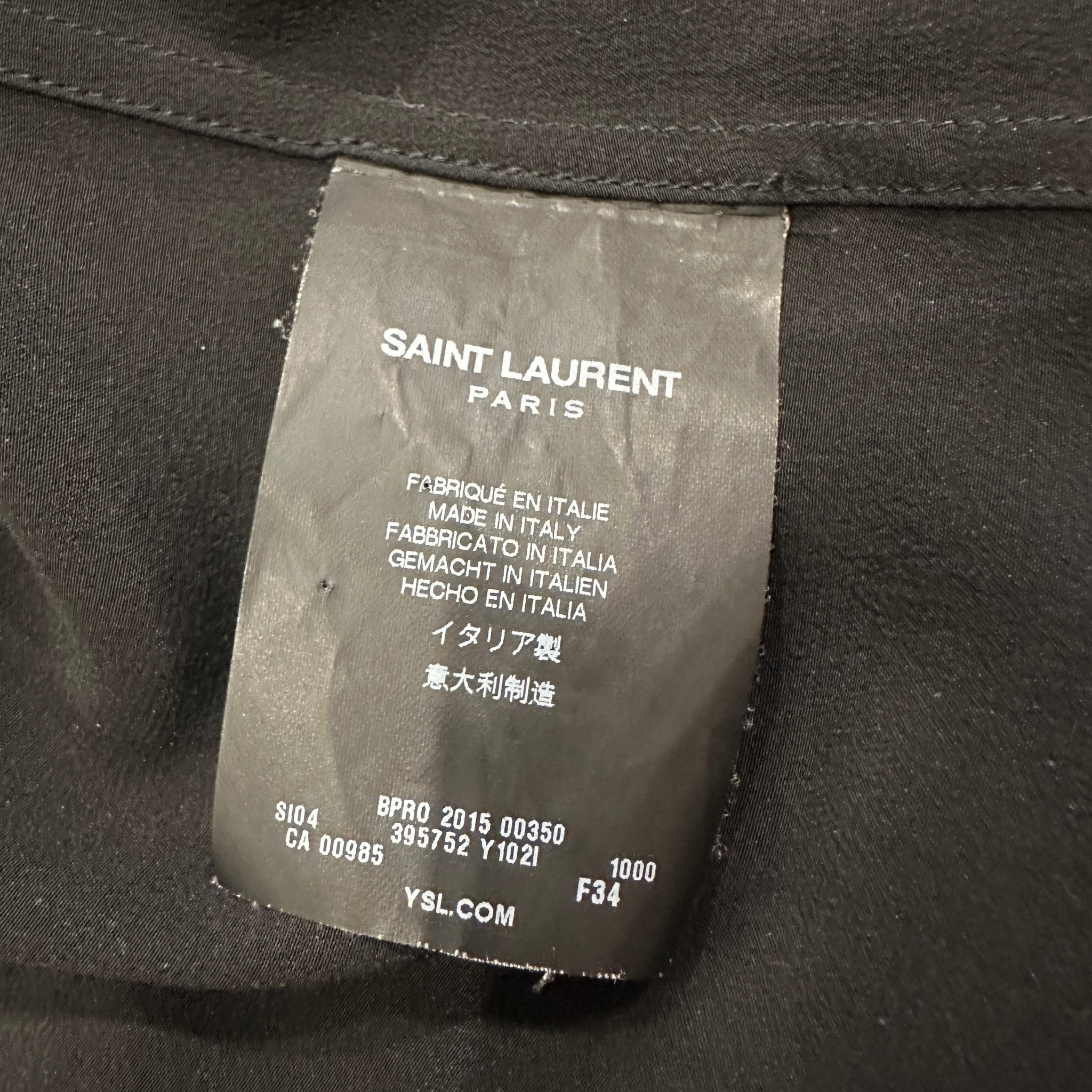 Saint Laurent Black Silk Blouse RRP £1200 | Authentic Preloved - Reloved Again