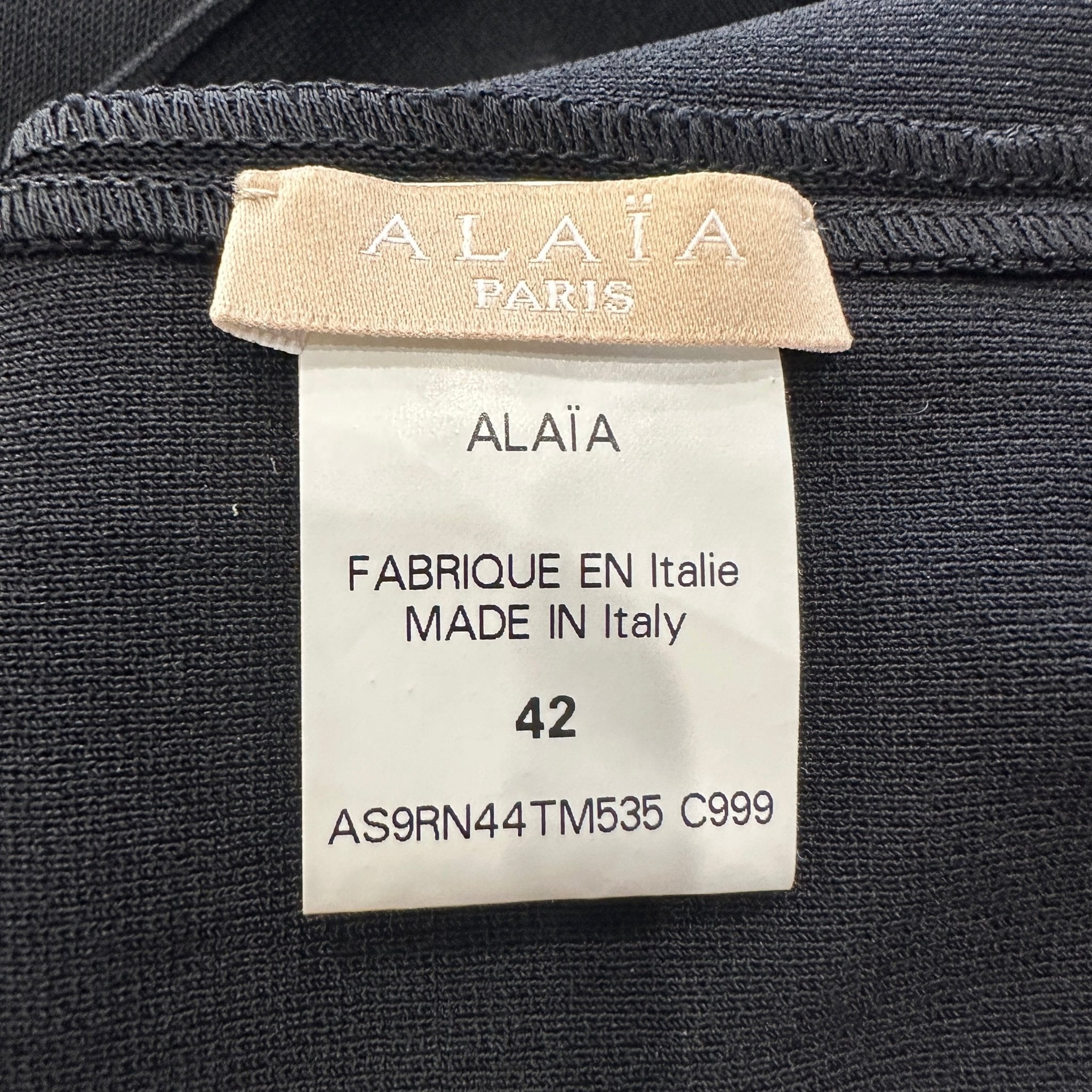 Alaïa Black Cut Out Long Sleeve Maxi Dress RRP £3000 | Authentic Preloved - Reloved Again